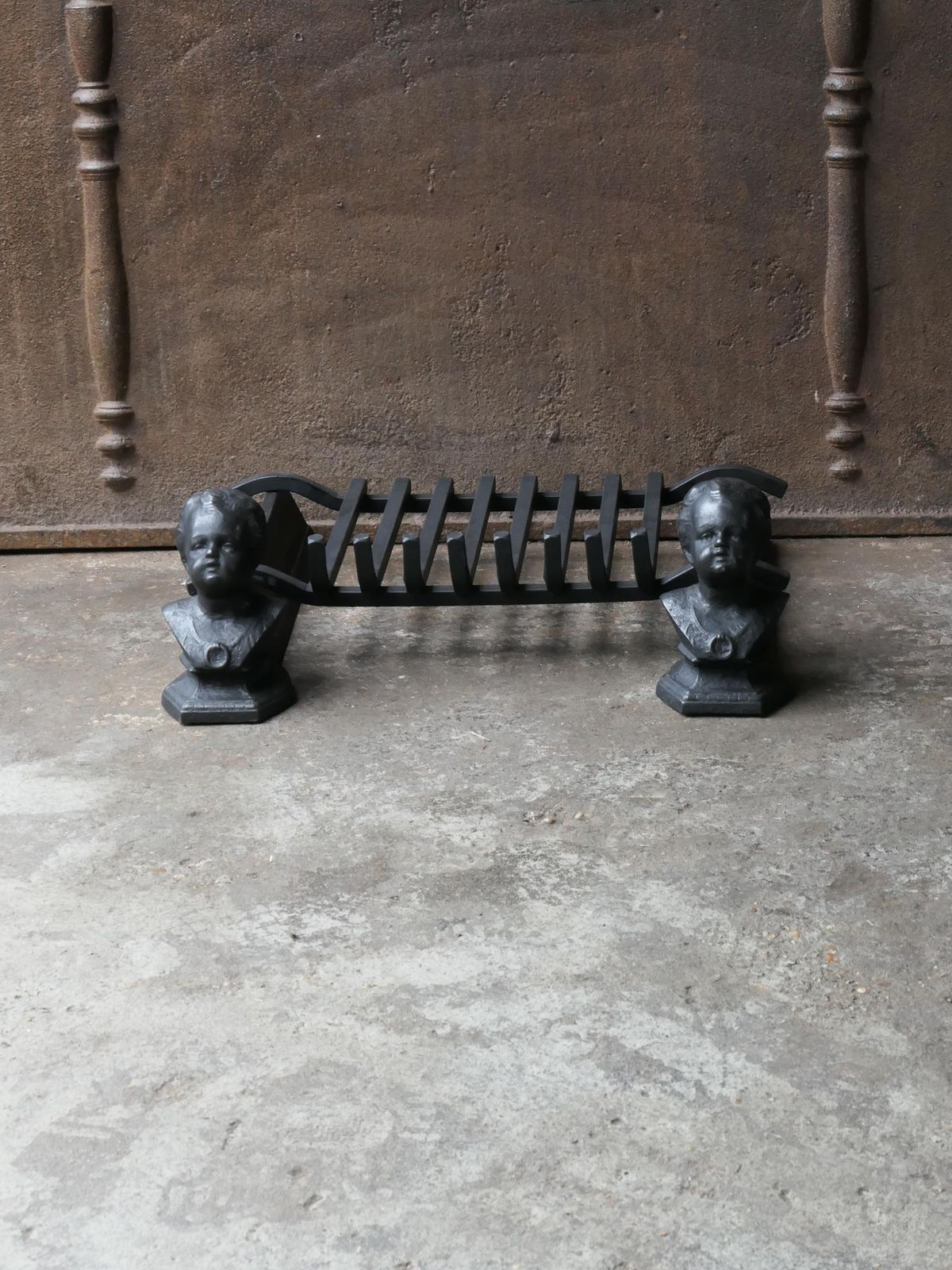 Antique French Napoleon III Fire Grate, Fireplace Grate photo for sale