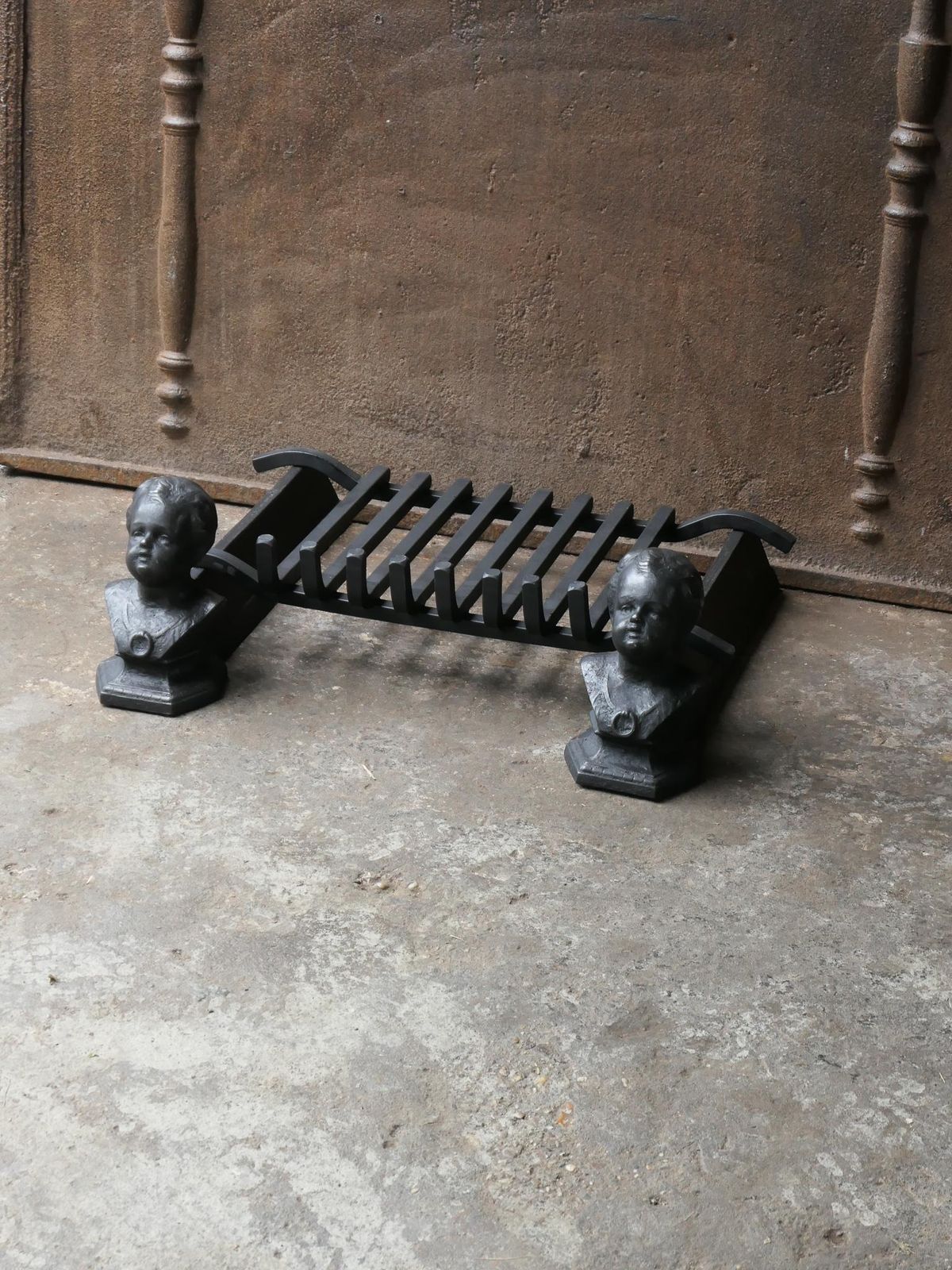Antique French Napoleon III Fire Grate, Fireplace Grate photo Home Fixtures