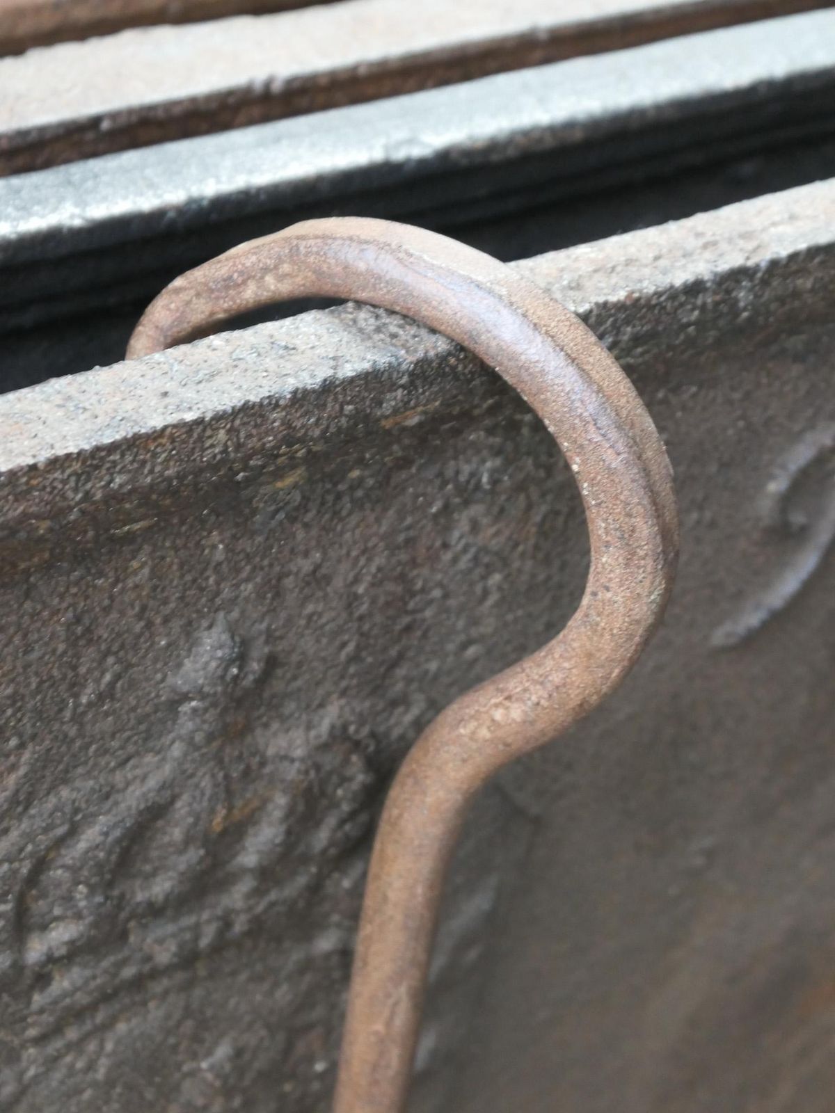 photo furniture Large 17th Century French Fireplace Pot Hook