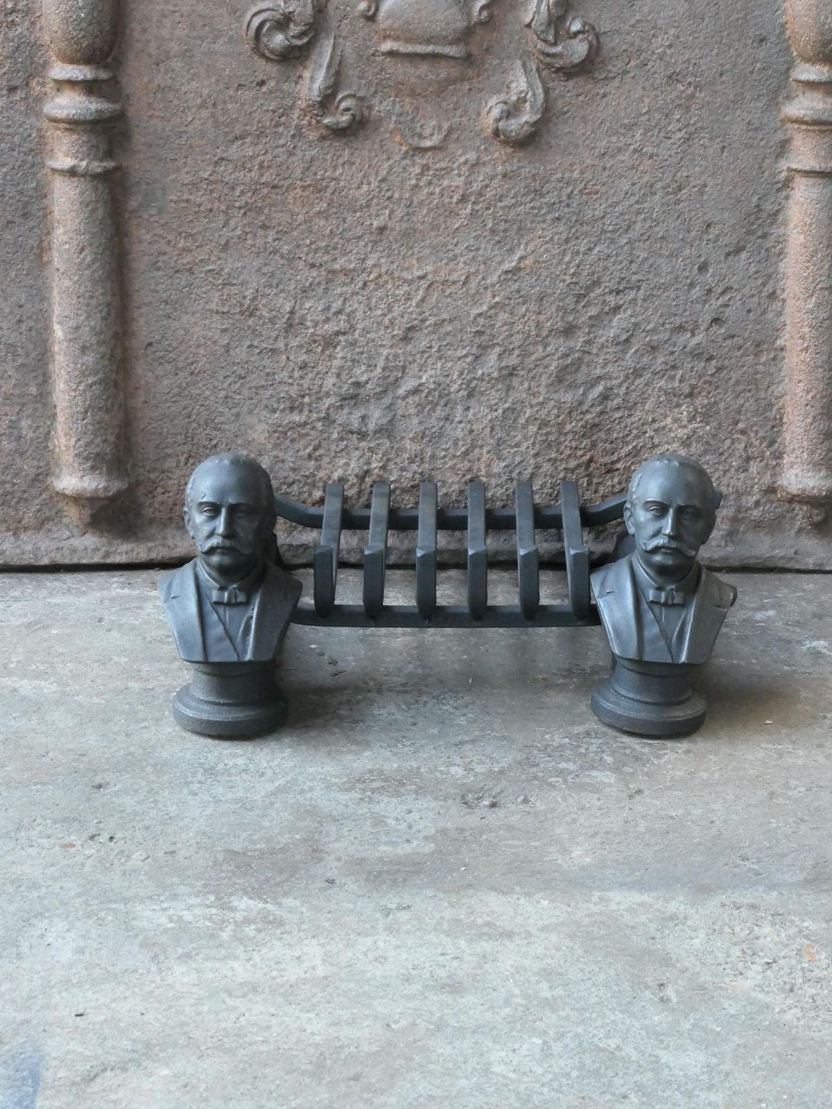 Antique French Napoleon III Fire Grate, Fireplace Grate, 19th Century photo furniture