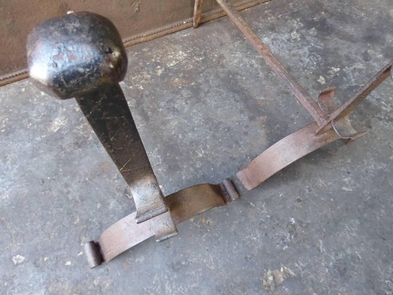 17th 18th Century French Gothic Firedogs, Andirons photo Home Fixtures