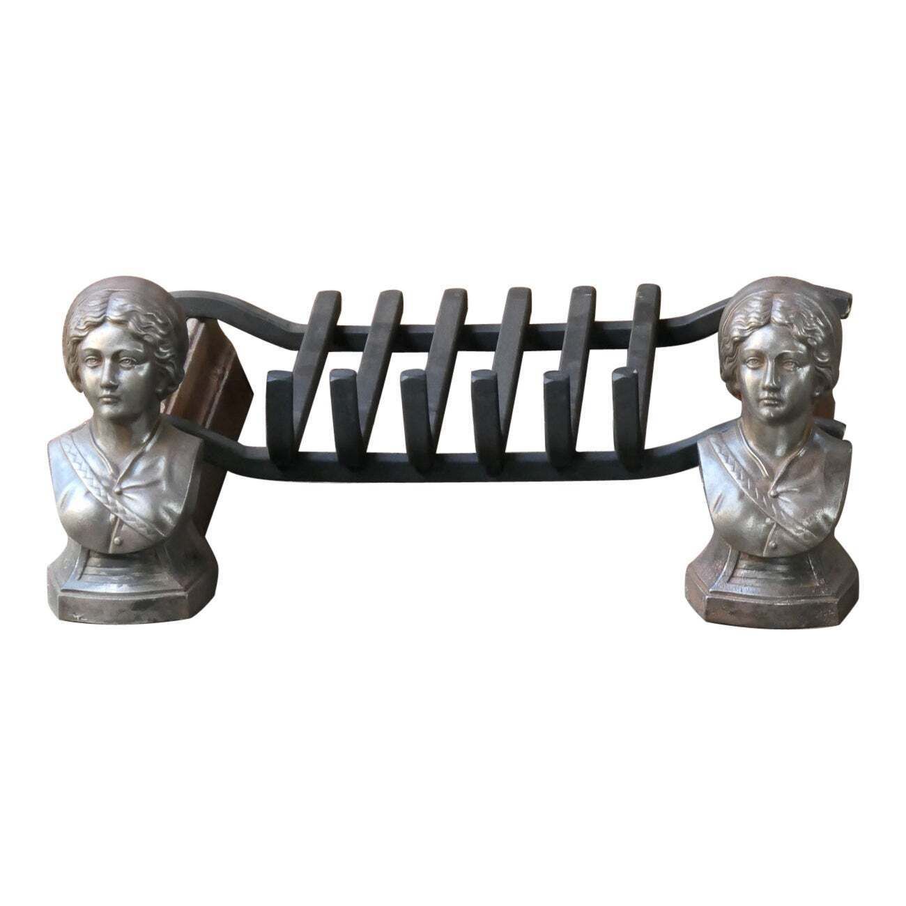 19th Century French Napoleon III Fire Grate, Fireplace Grate