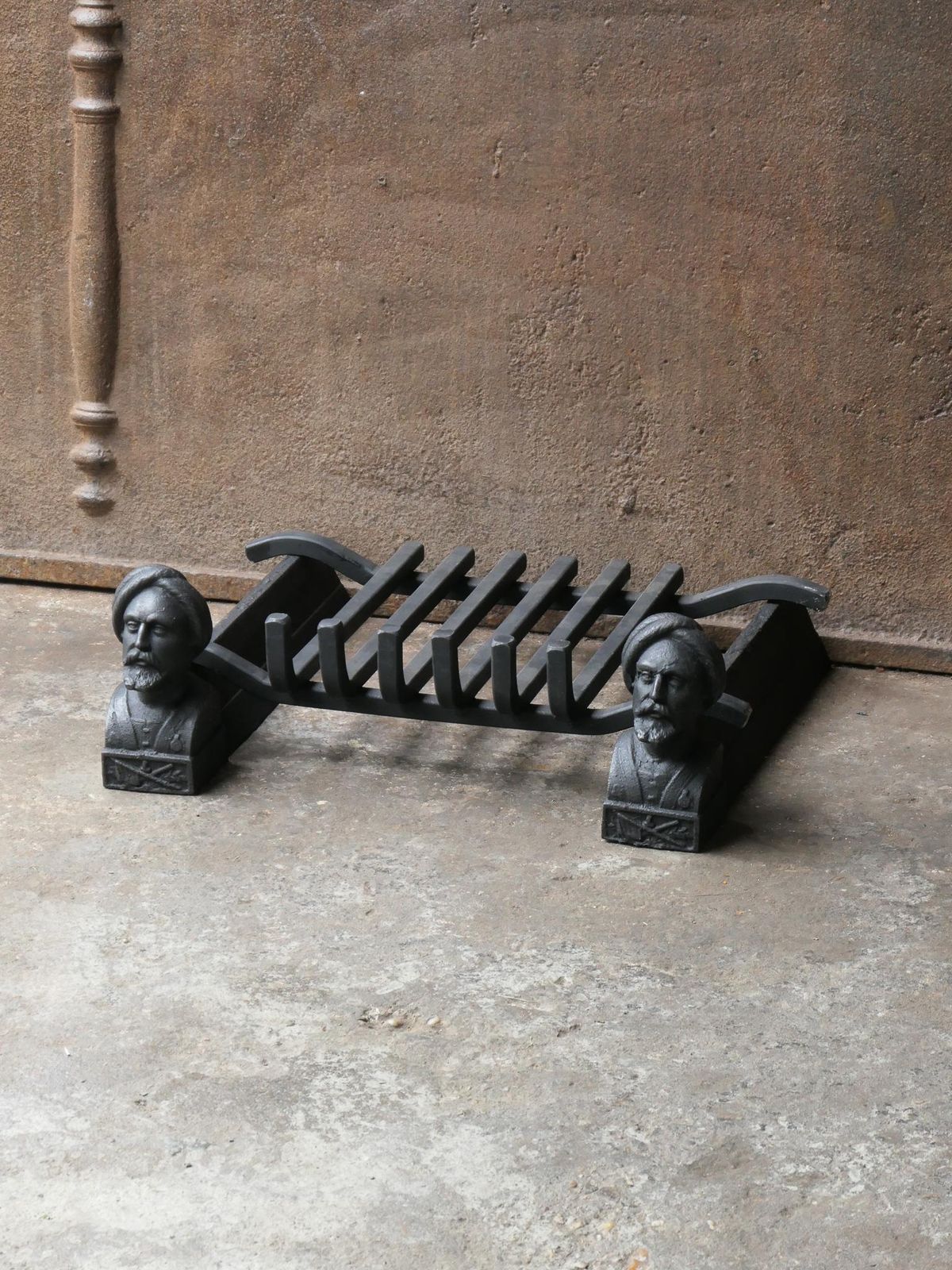 Antique French Napoleon III Fire Grate, Fireplace Grate photo Home Fixtures