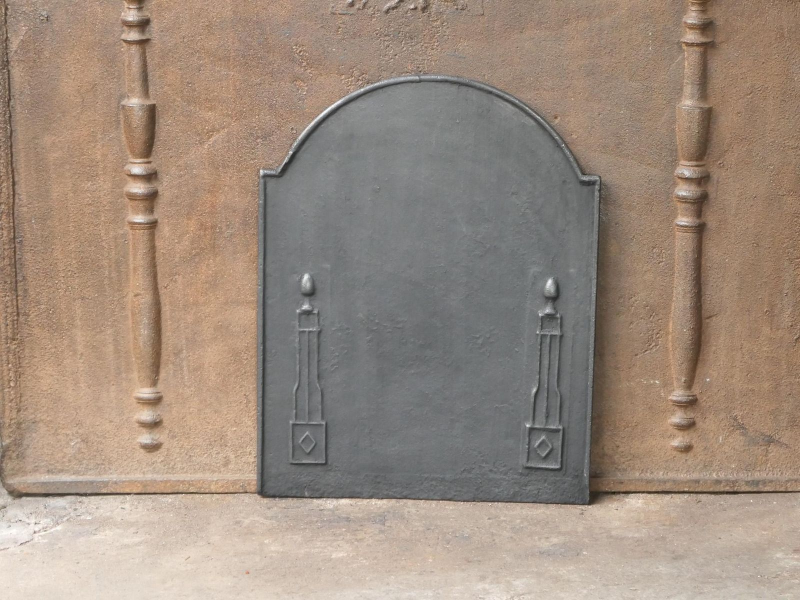 Antique French 'Pillars Of Freedom' Fireback / Backsplash, 18th   19th C. photo 320.0