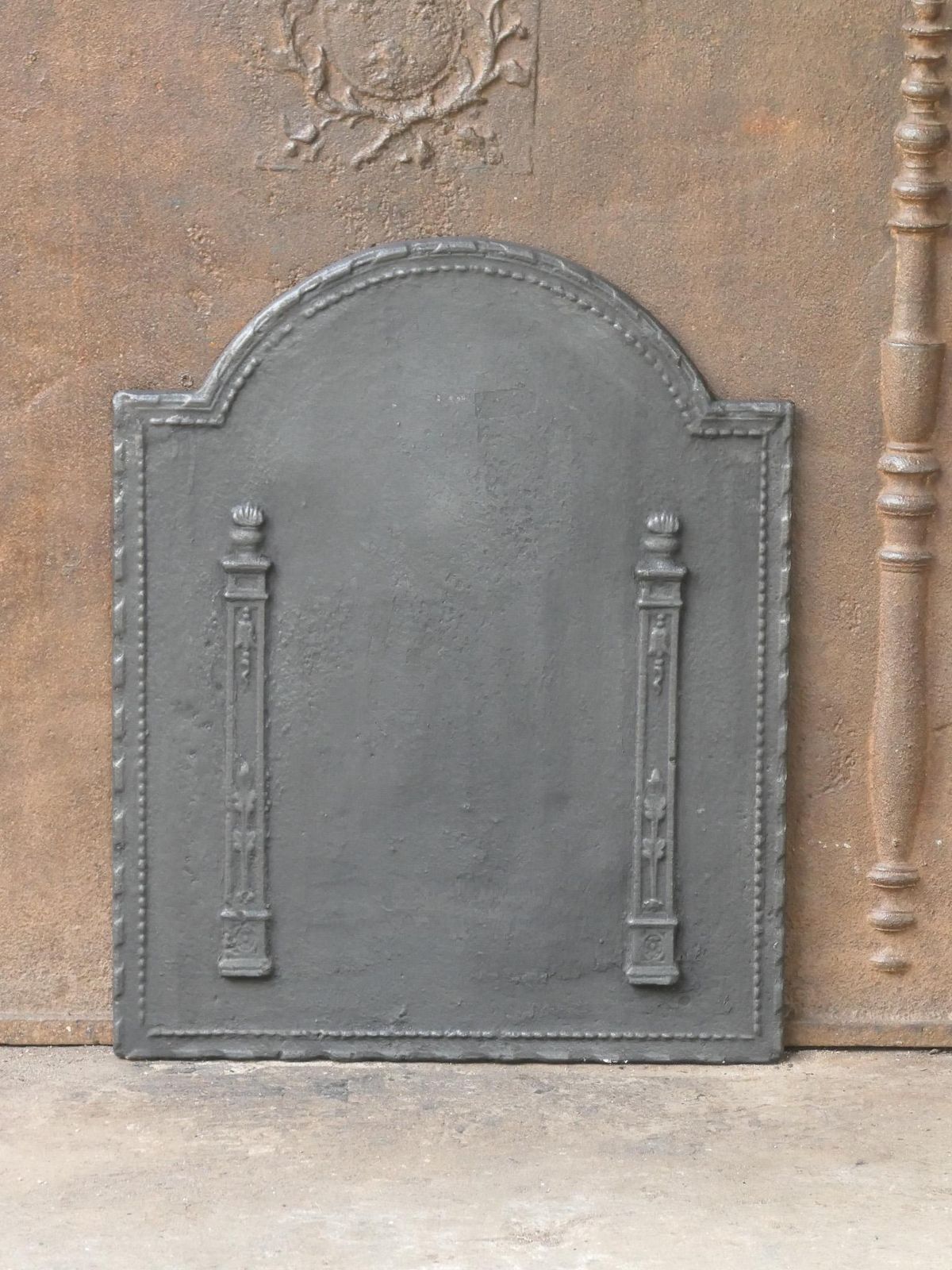 Antique French 'Pillars Of Freedom' Fireback / Backsplash, 18th   19th C. photo furniture