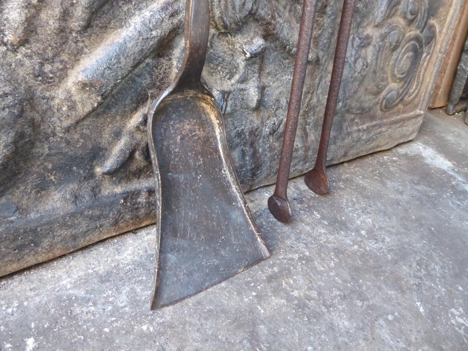 Large French Wrought Iron Fireplace Tools Or Fire Tools, 18th Century photo for sale