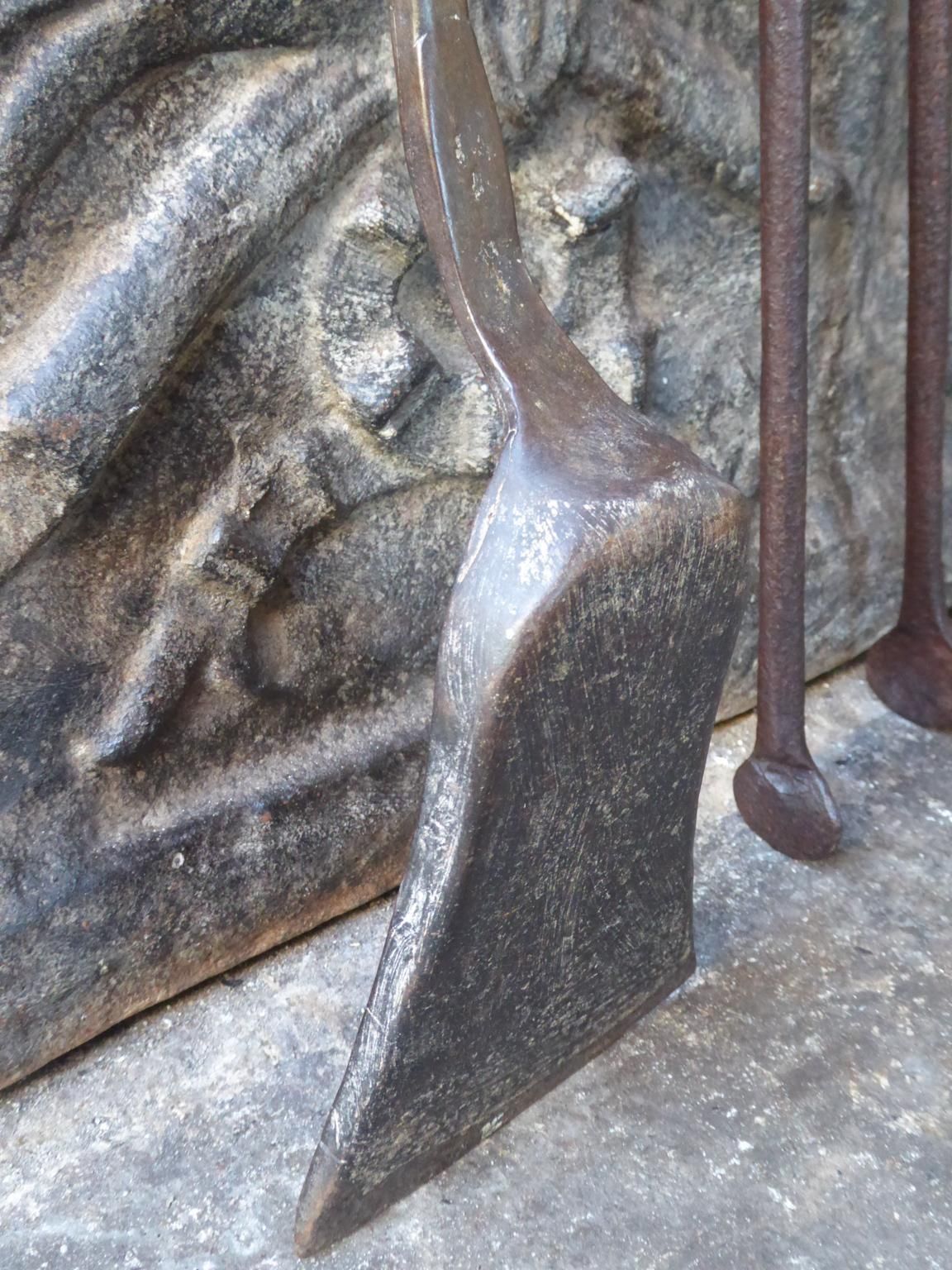 photo furniture Large French Wrought Iron Fireplace Tools Or Fire Tools, 18th Century