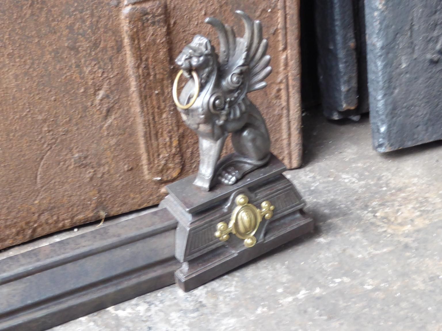Antique French Fireplace Fender, 19th Century photo vintage