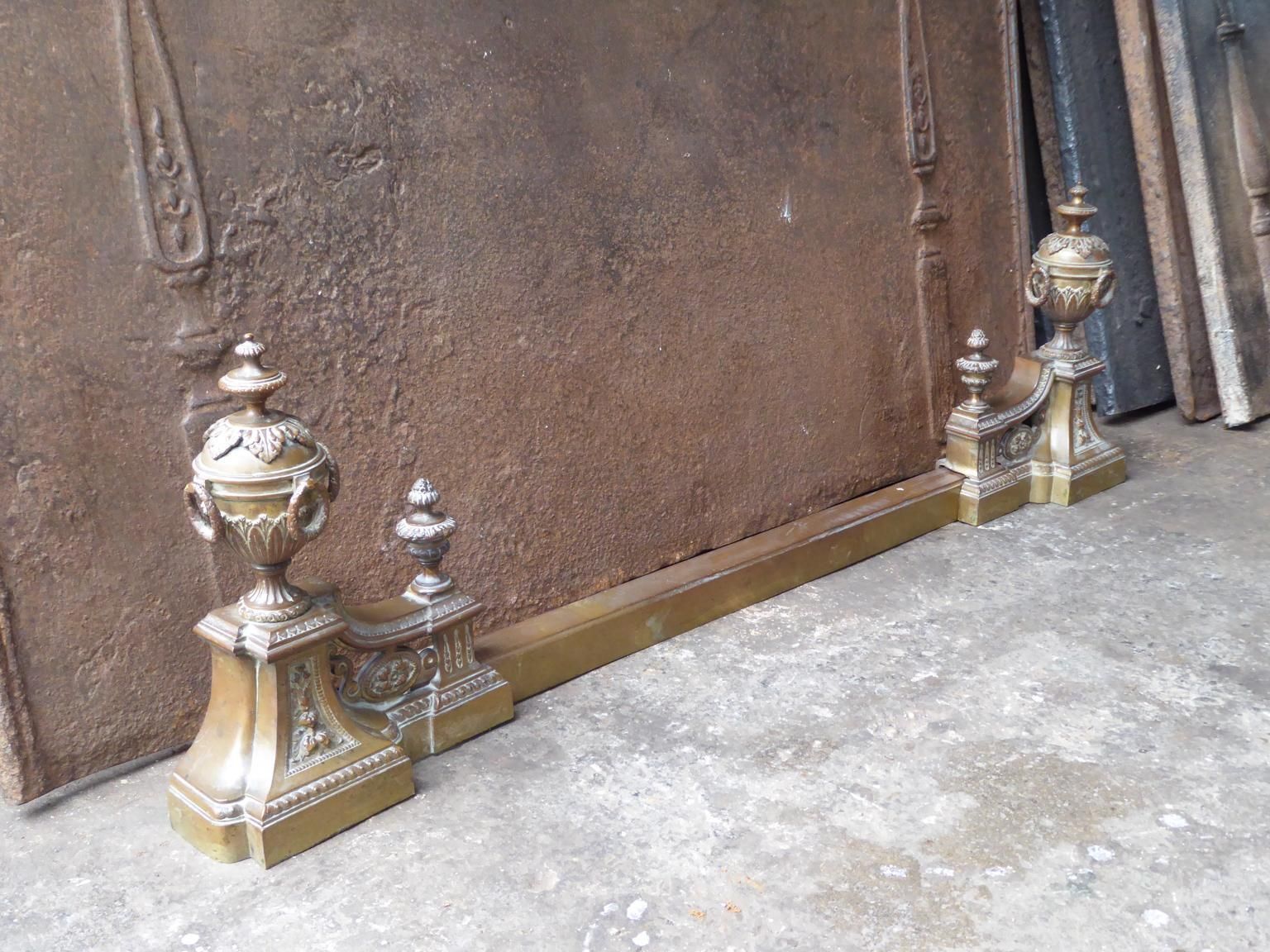 photo furniture Antique French Fireplace Fender, 19th Century