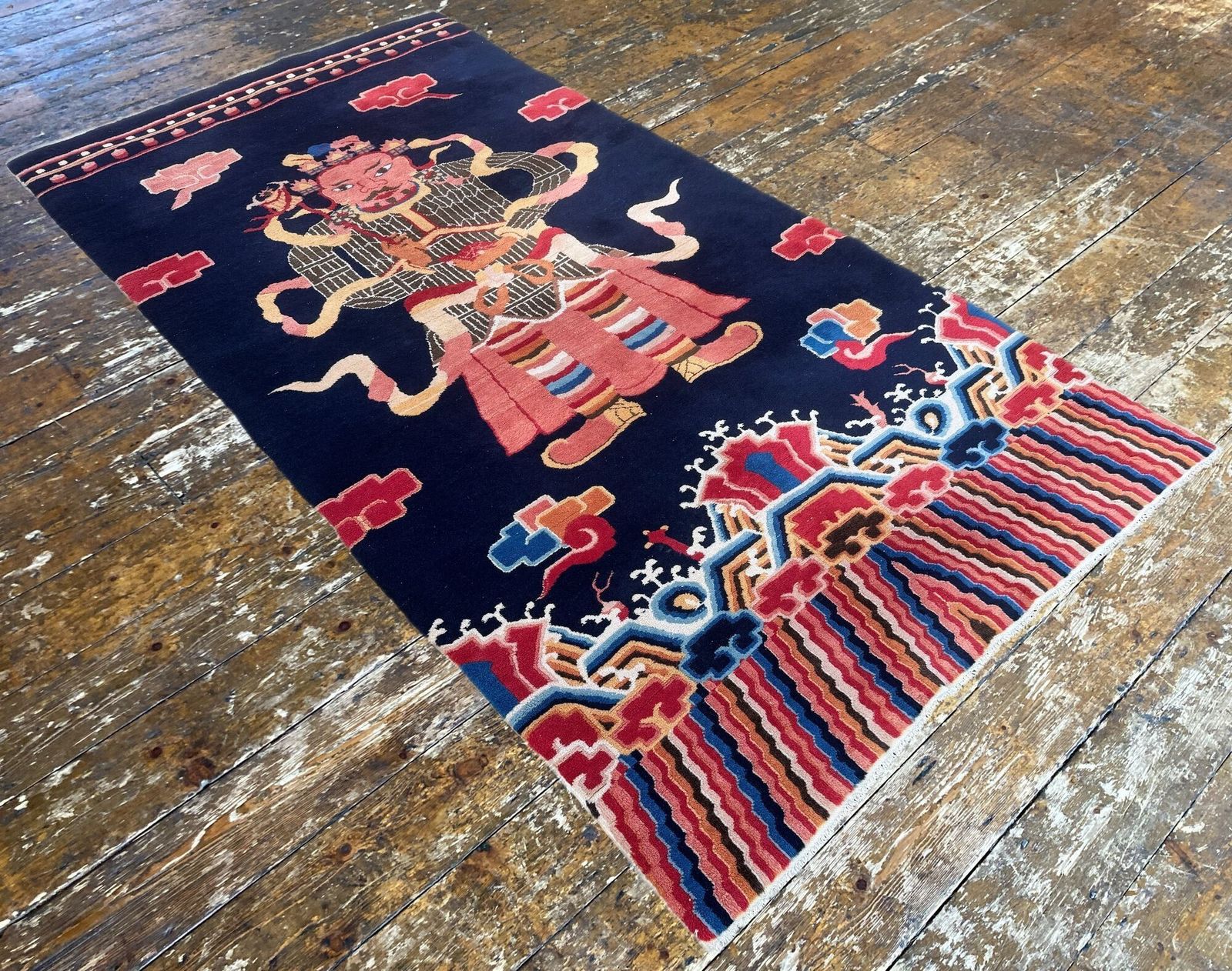 Vintage Chinese Peking Rug 2.43m X 1.27m photo 1600.0