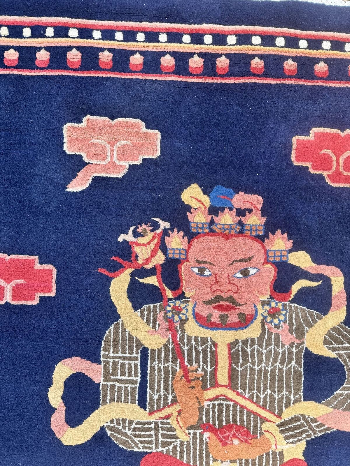 1600.0 Vintage Chinese Peking Rug 2.43m X 1.27m photo