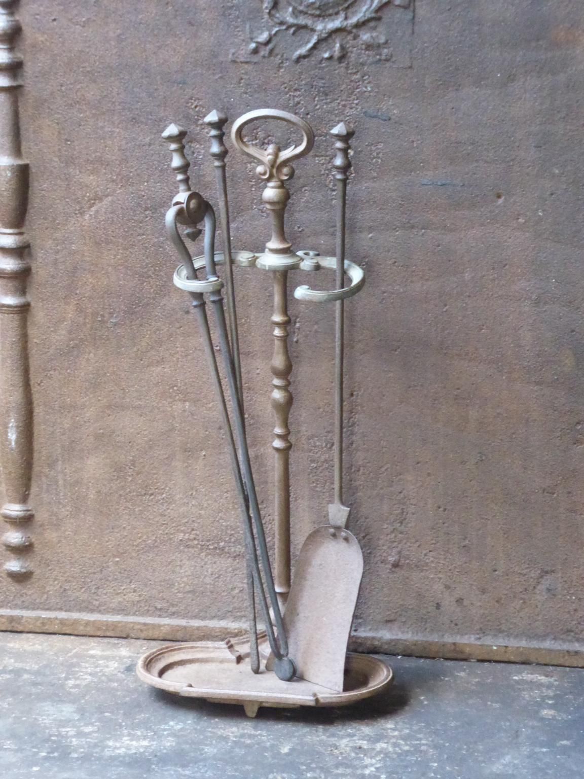 Antique English Victorian Fireplace Tools Or Fire Tools, 19th Century photo for sale