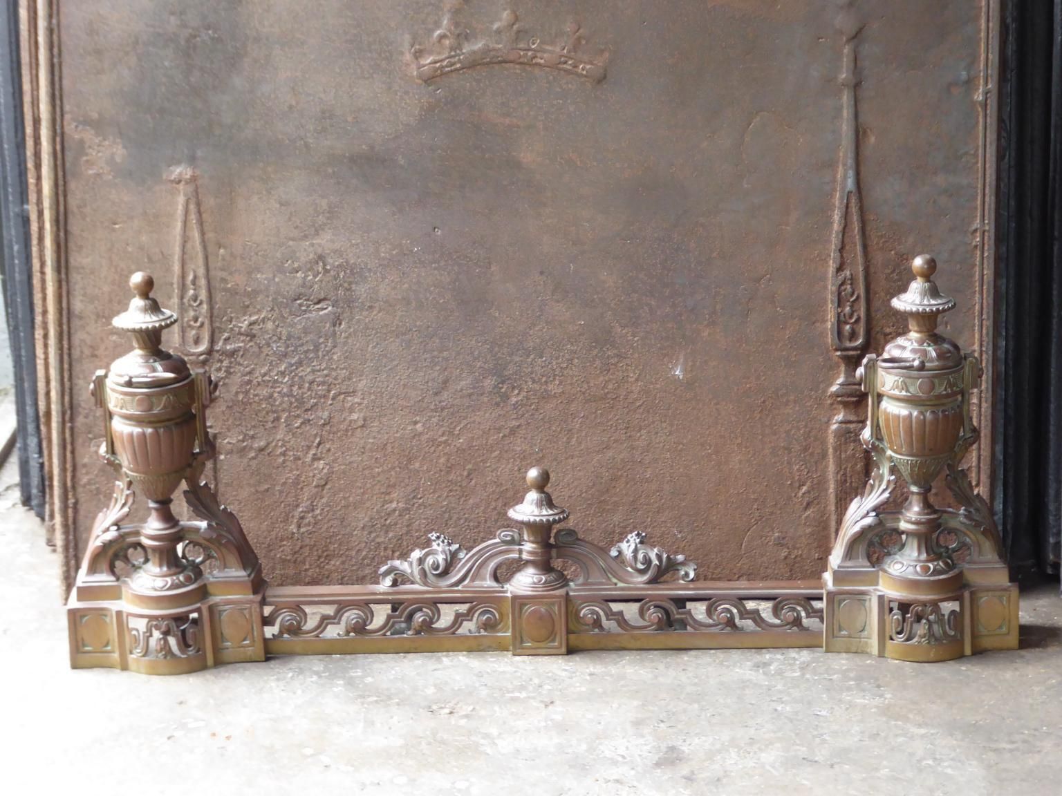 Antique French Fireplace Fender, 19th Century photo furniture