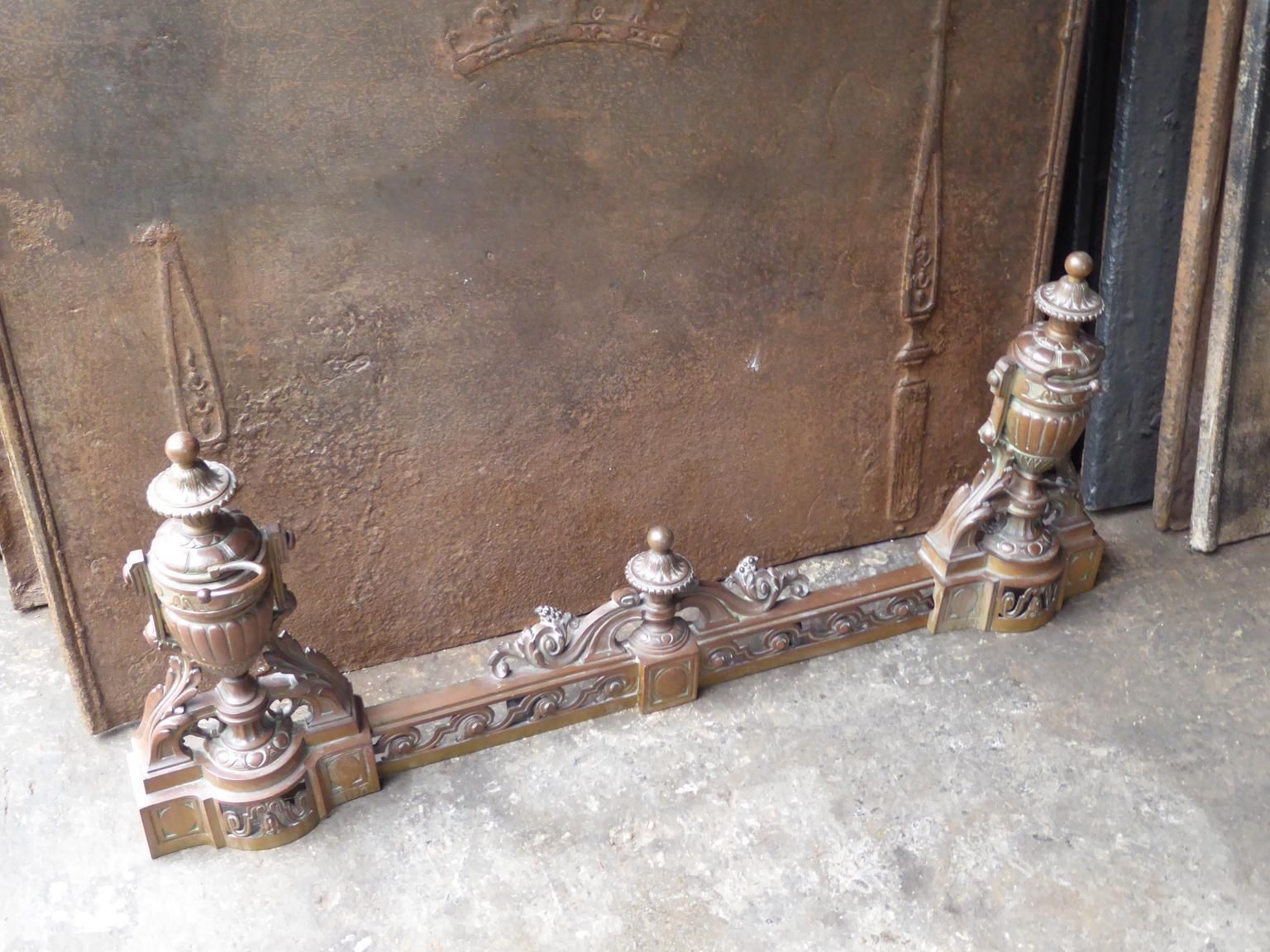 Antique French Fireplace Fender, 19th Century photo Home Fixtures