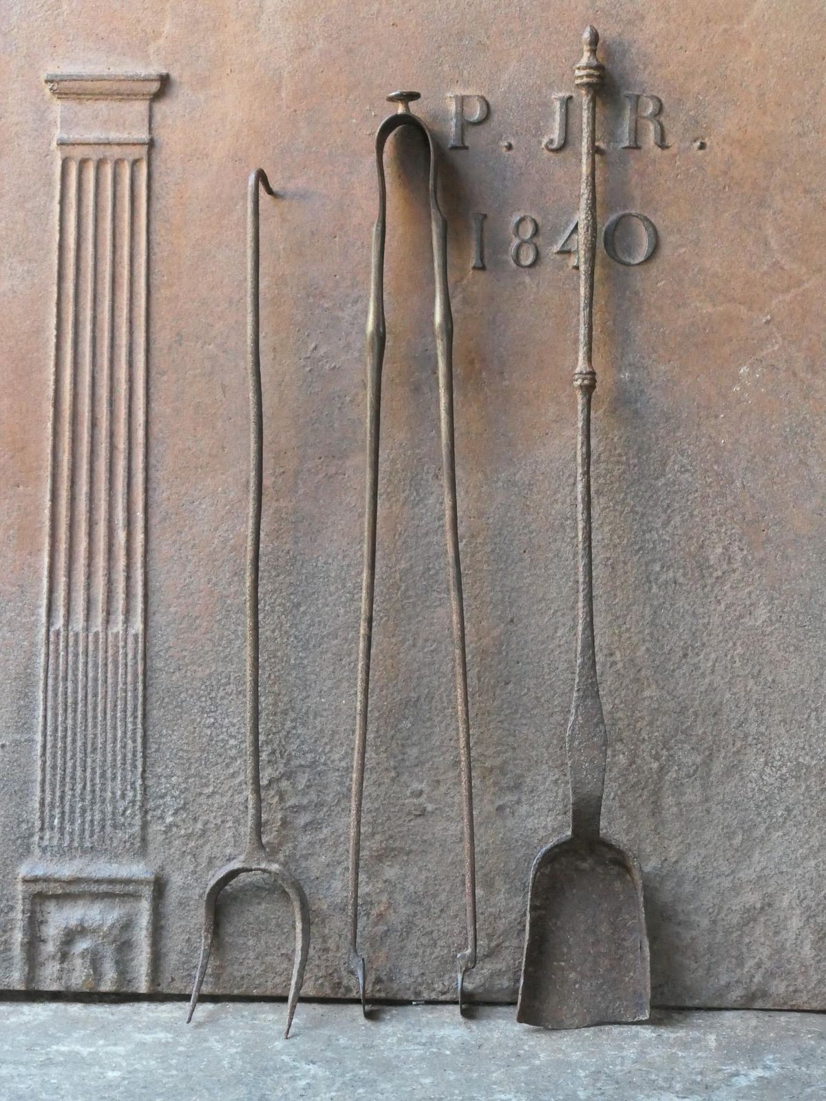 Rustic French Fireplace Tools, 17th 18th Century photo furniture