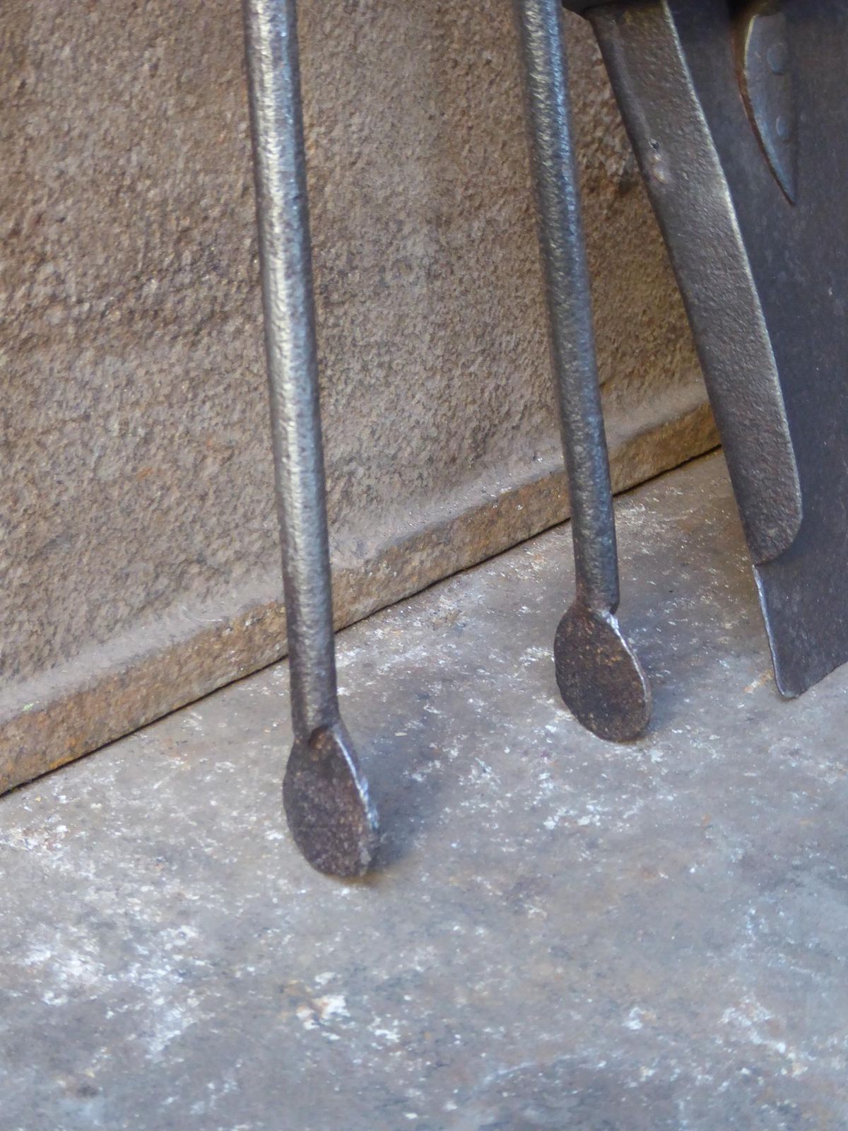 Large French Wrought Iron Fireplace Tools Or Fire Tools, 17th 18th Century photo buy