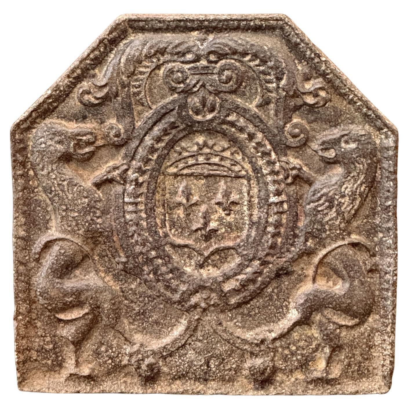 French Louis XIV Period 'Arms Of France' Fireback / Backsplash, 17th Century