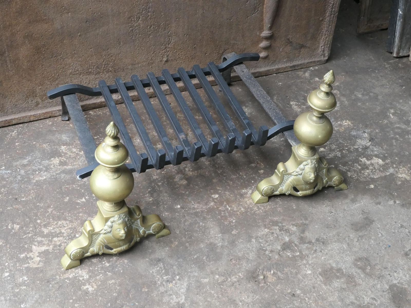 466.0 French Louis XIV Style Fire Grate, Fireplace Grate photo