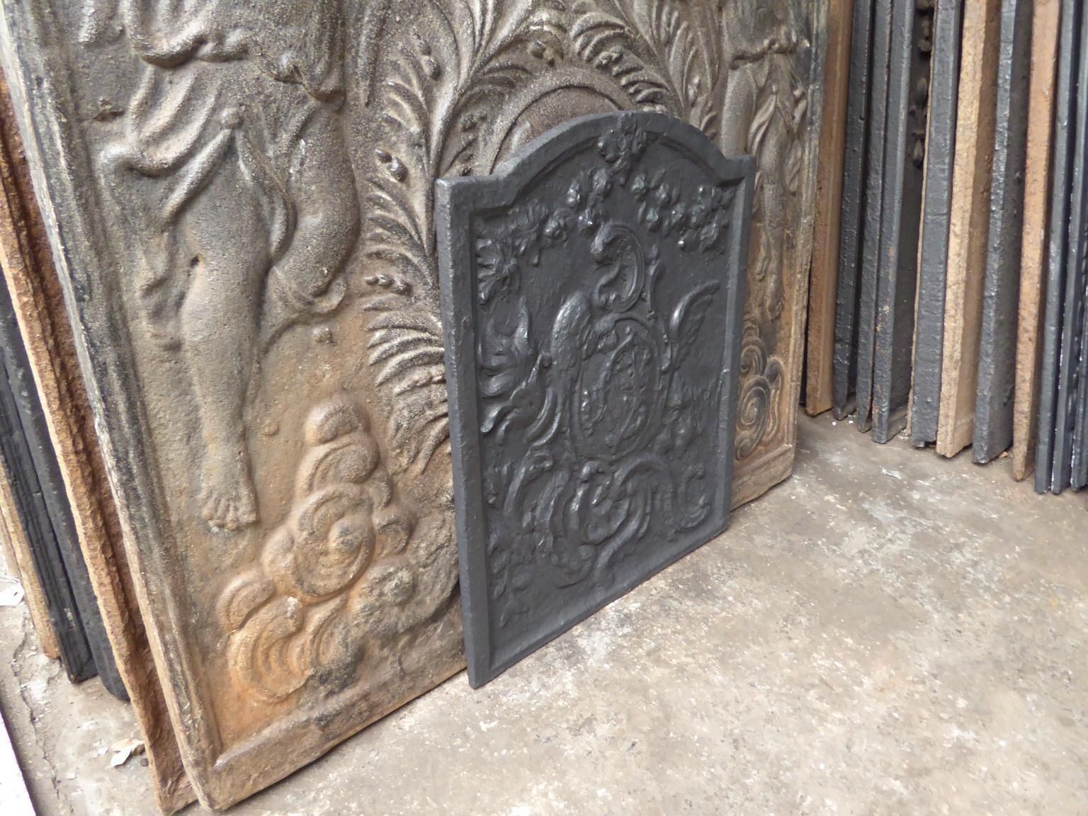 18th Century French Louis XV Fireback / Backsplash photo vintage