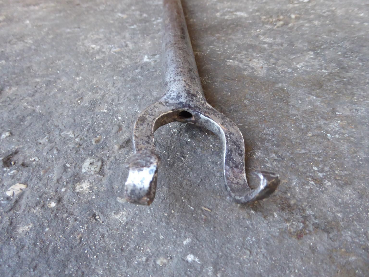 19th Century Dutch Polished Steel Blow Poker photo 508.0