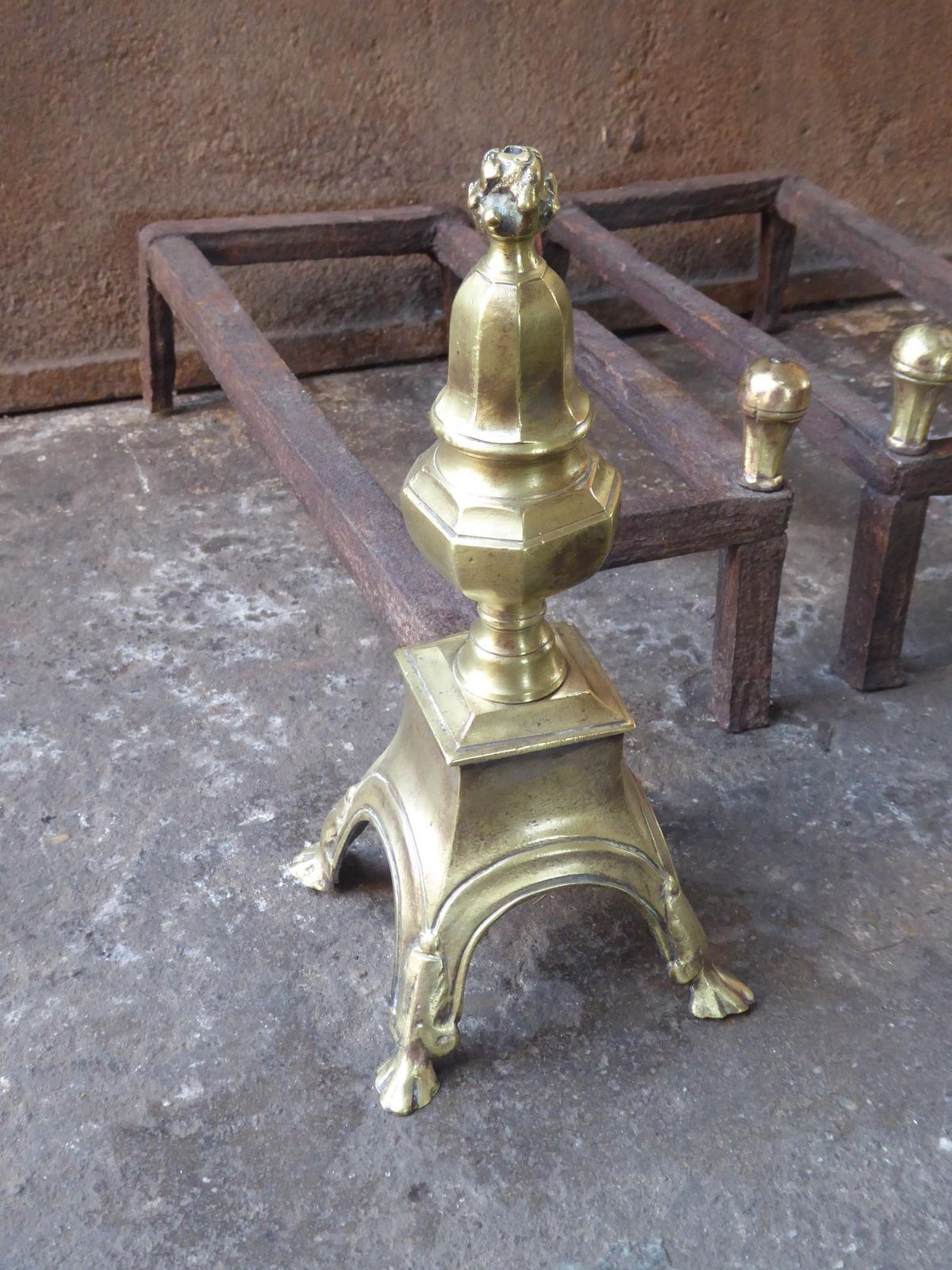 photo furniture Antique French Louis XV Fire Grate, Fireplace Grate, 18th Century
