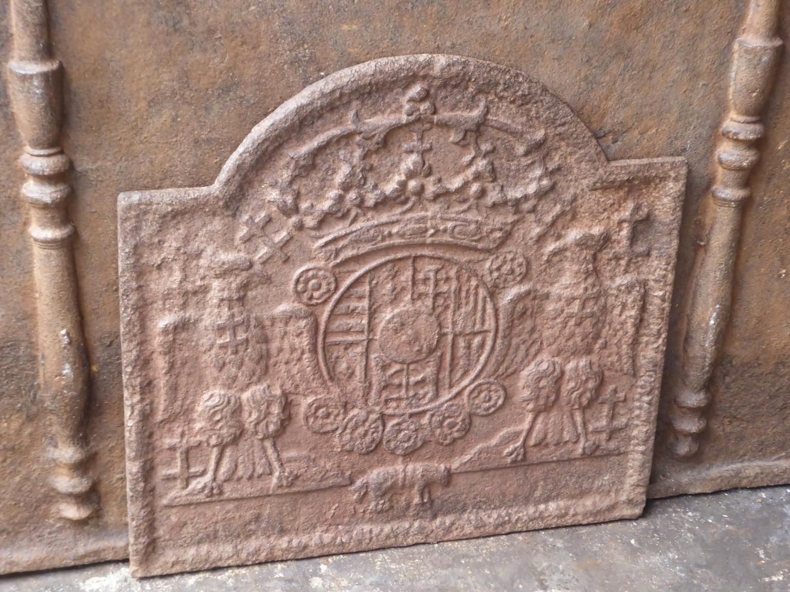 17th 18th Century 'Arms Of Loraine' Fireback / Backsplash photo for sale