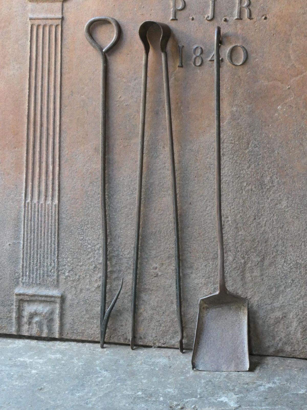 Rustic French Neoclassical Fireplace Tools, 18th 19th Century photo Home Fixtures