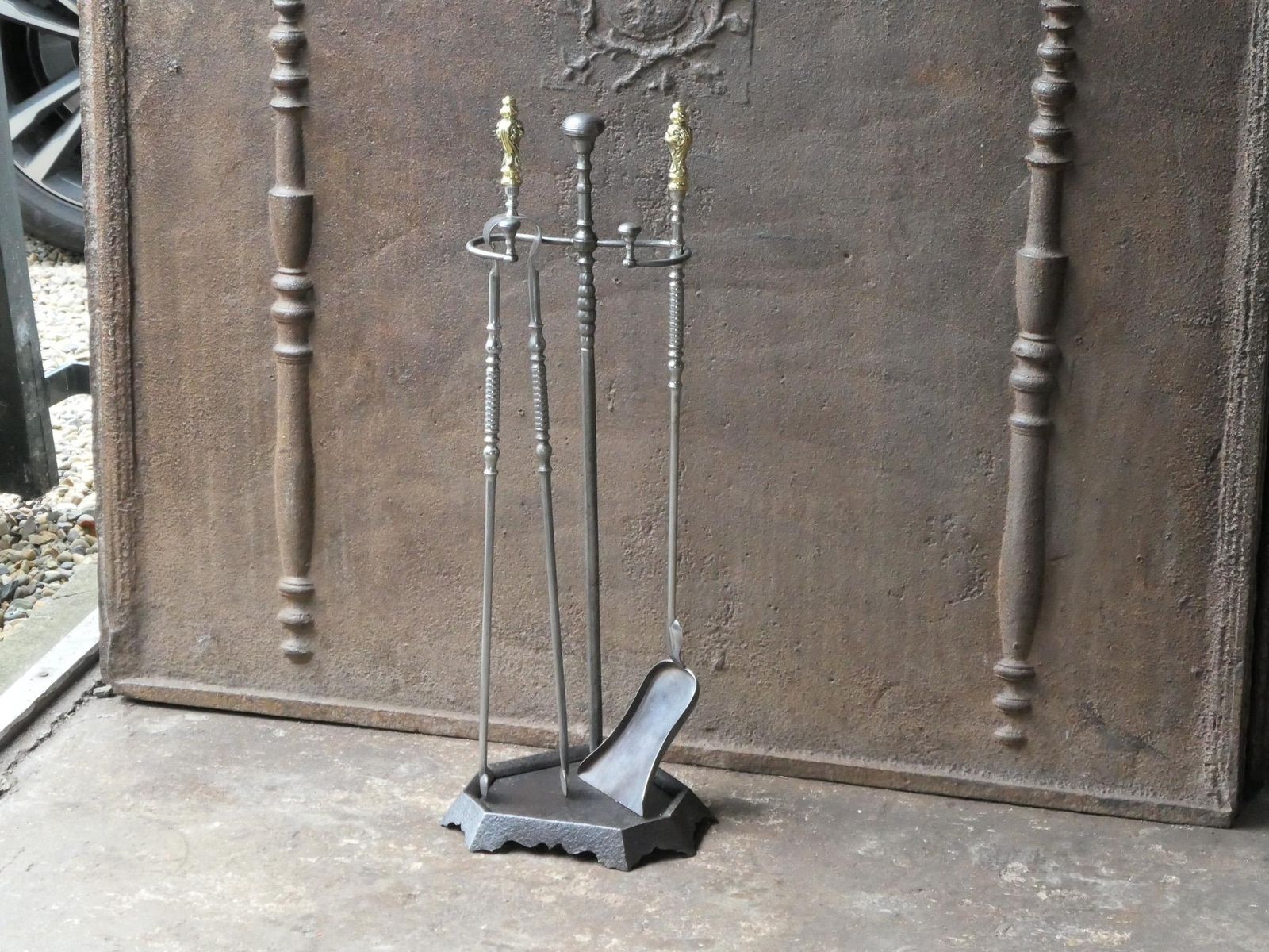 Antique French 'Grandy Fils' Fireplace Tools Or Fire Tools, 19th Century photo 576.0