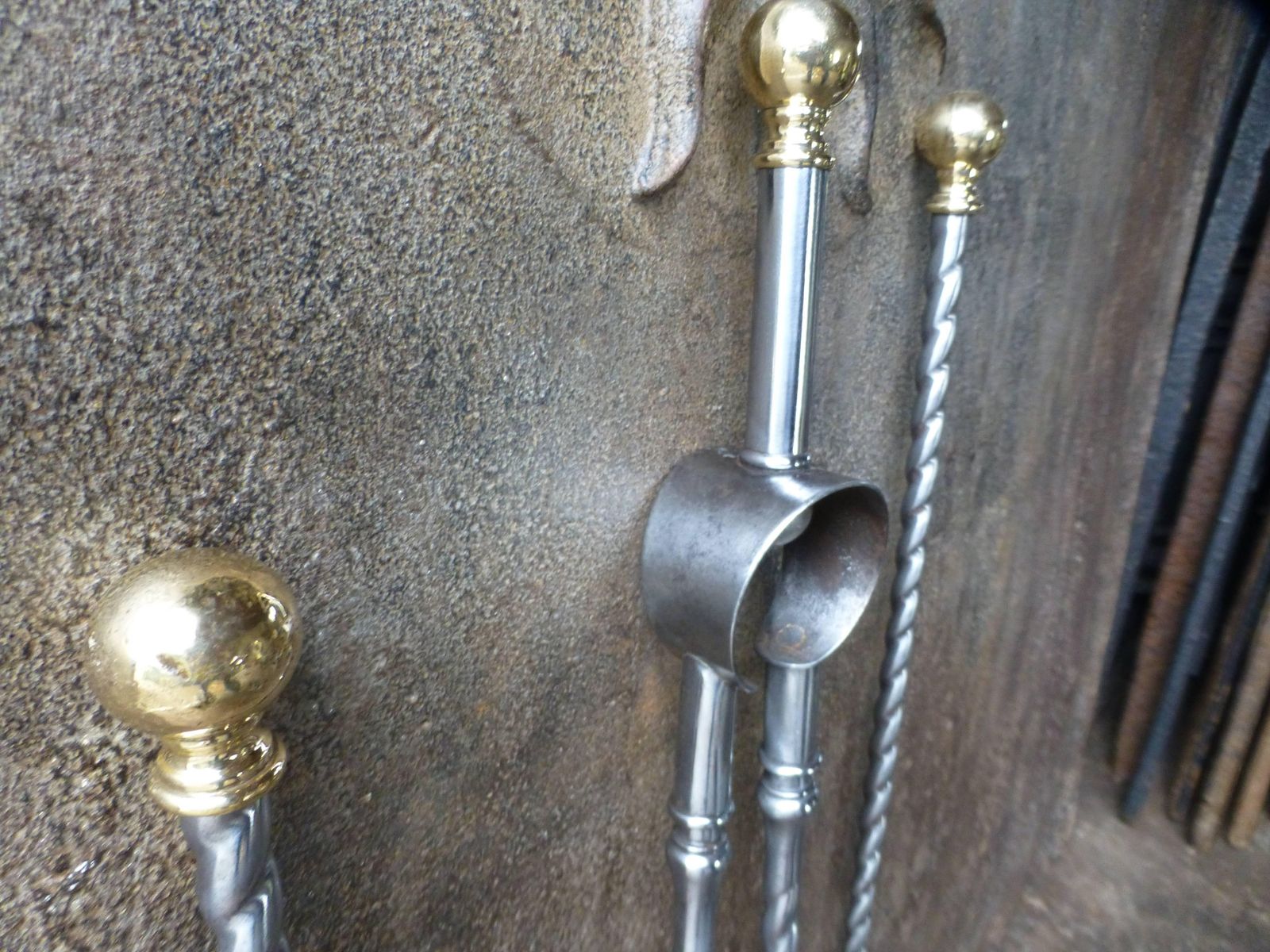 19th Century English Victorian Fireplace Tool Set, Fireplace Tools photo for sale