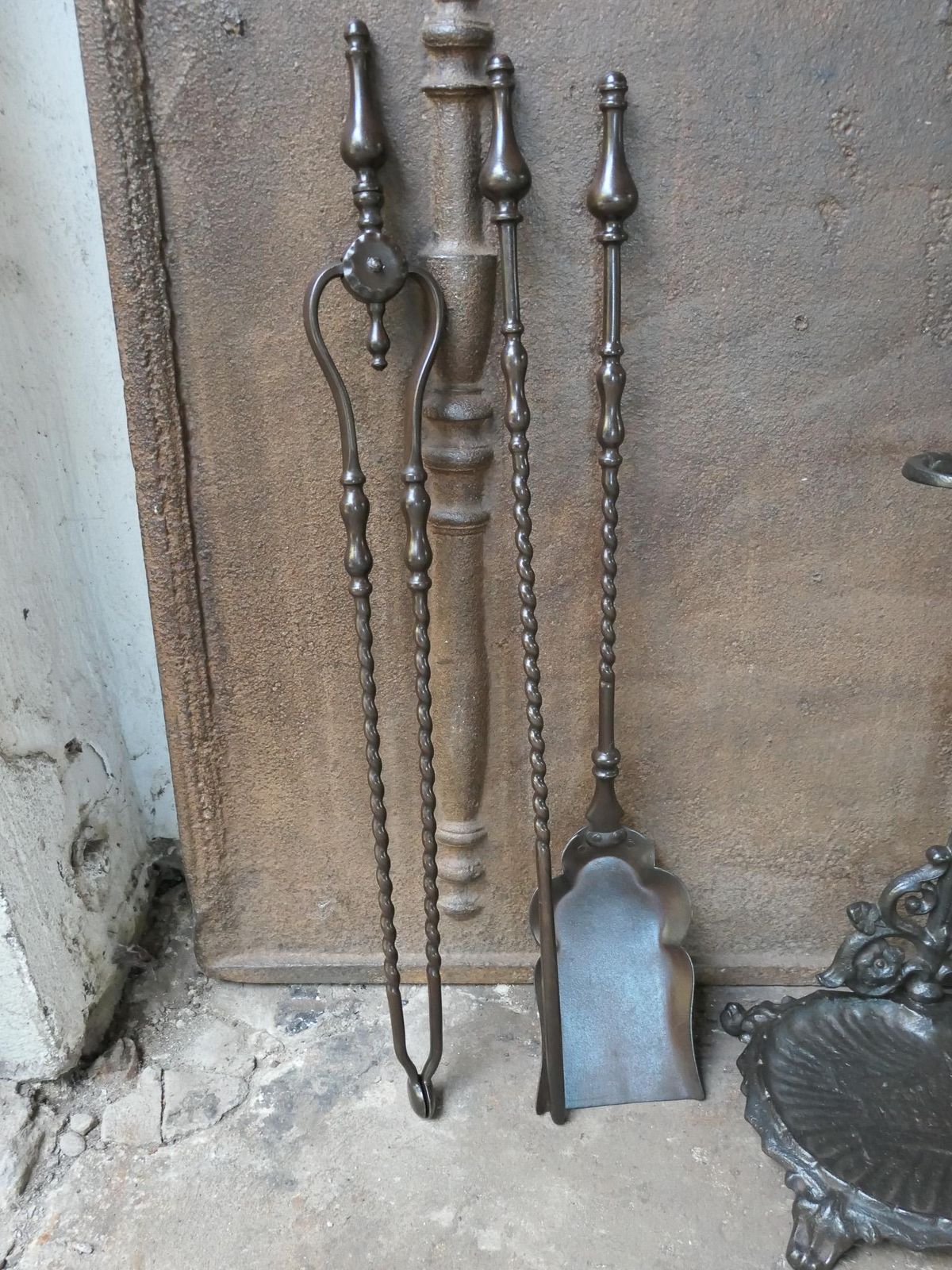 photo for sale English Victorian Fireplace Tools Or Companion Set, 19th Century