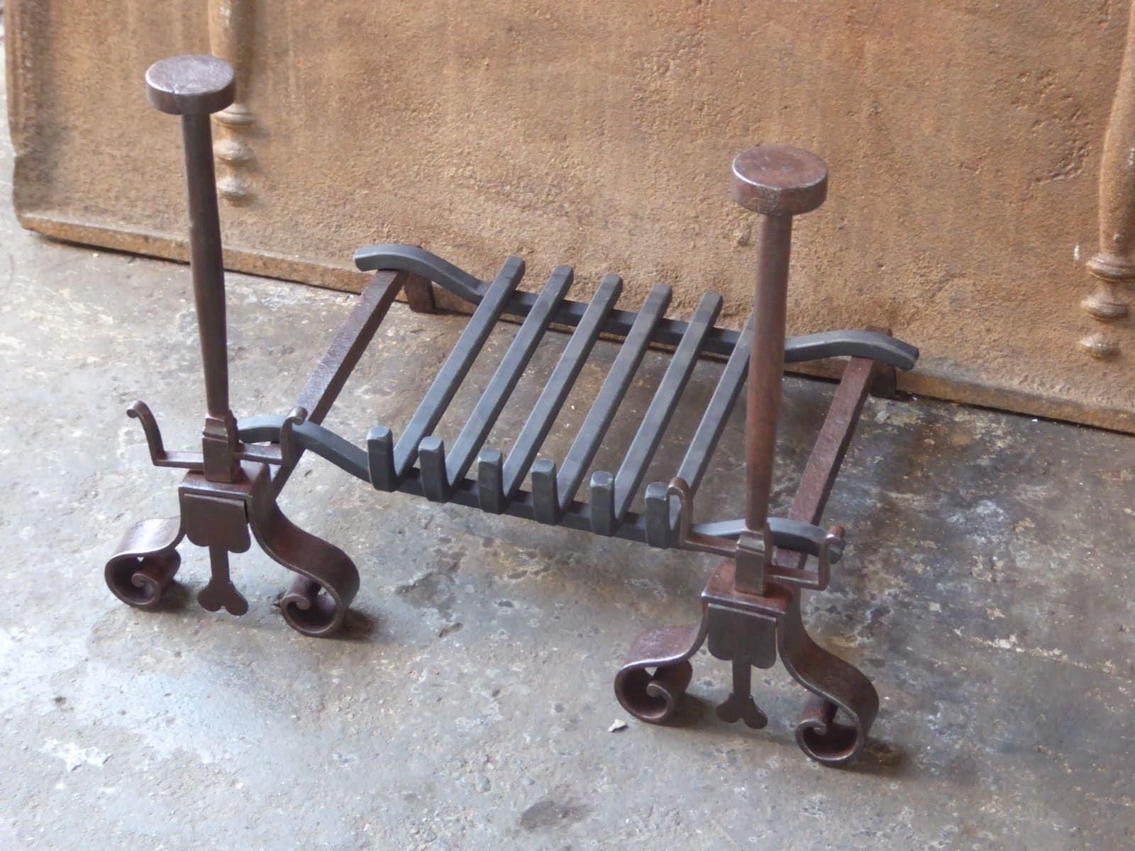 French Napoleon III Fire Grate, Fireplace Grate, 19th Century photo Home Fixtures