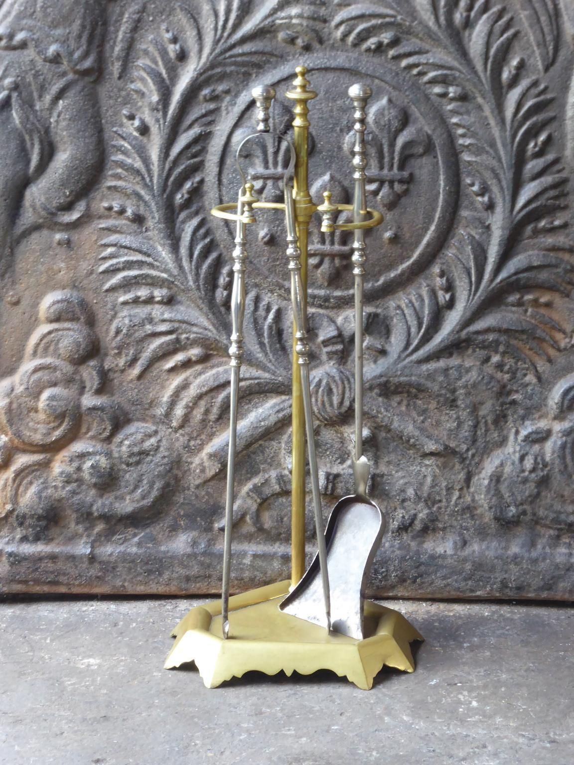 Antique French 'Grandy Fils' Fireplace Tools Or Fire Tools photo furniture