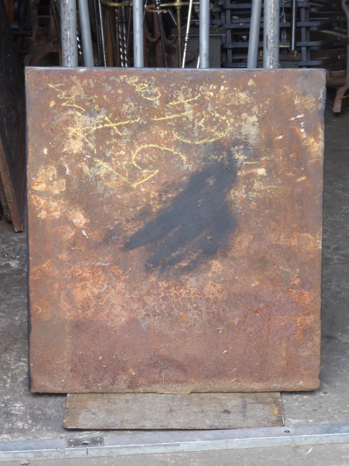 photo for sale 18th Century French 'Zeus And Leda' Fireback / Backsplash