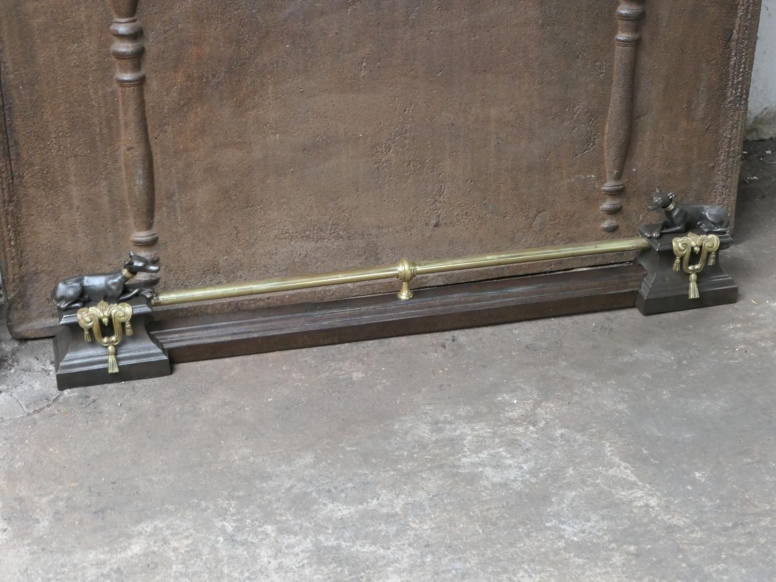 Antique French Napoleon III Period Fireplace Fender, 19th Century photo buy