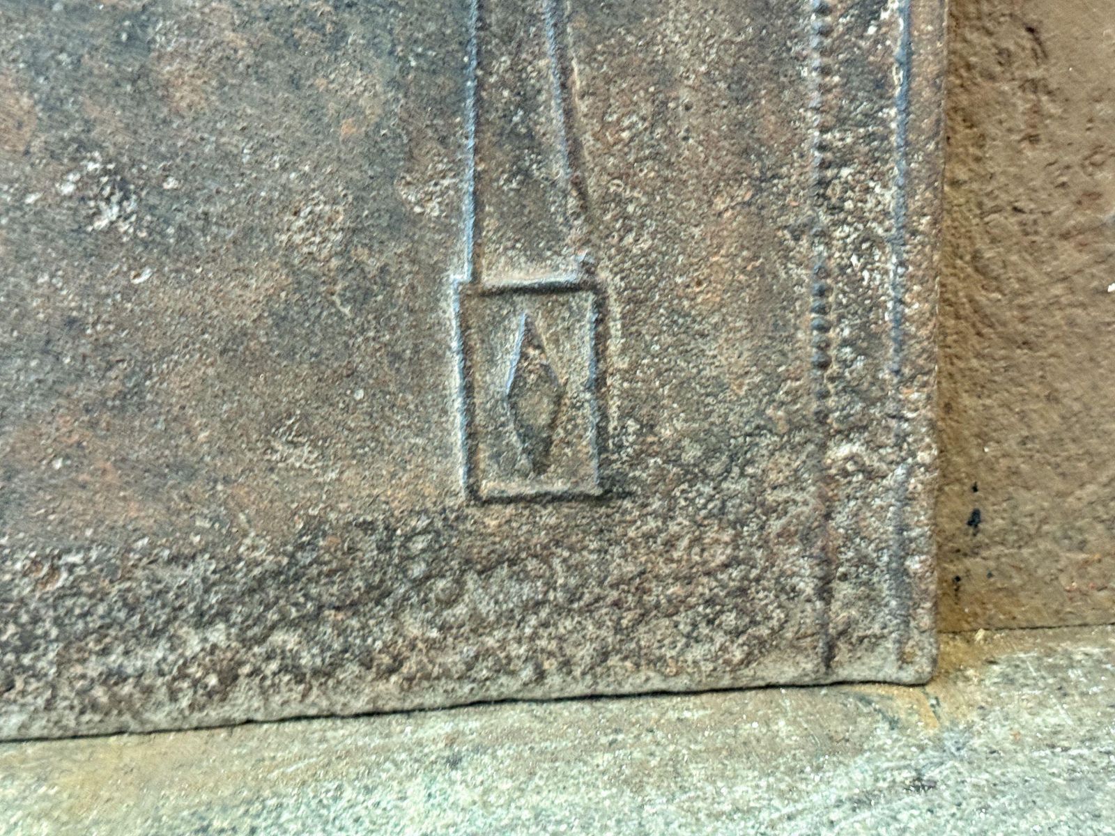French 'Pillars Of Freedom' Fireback / Backsplash, Early 19th Century photo vinterior