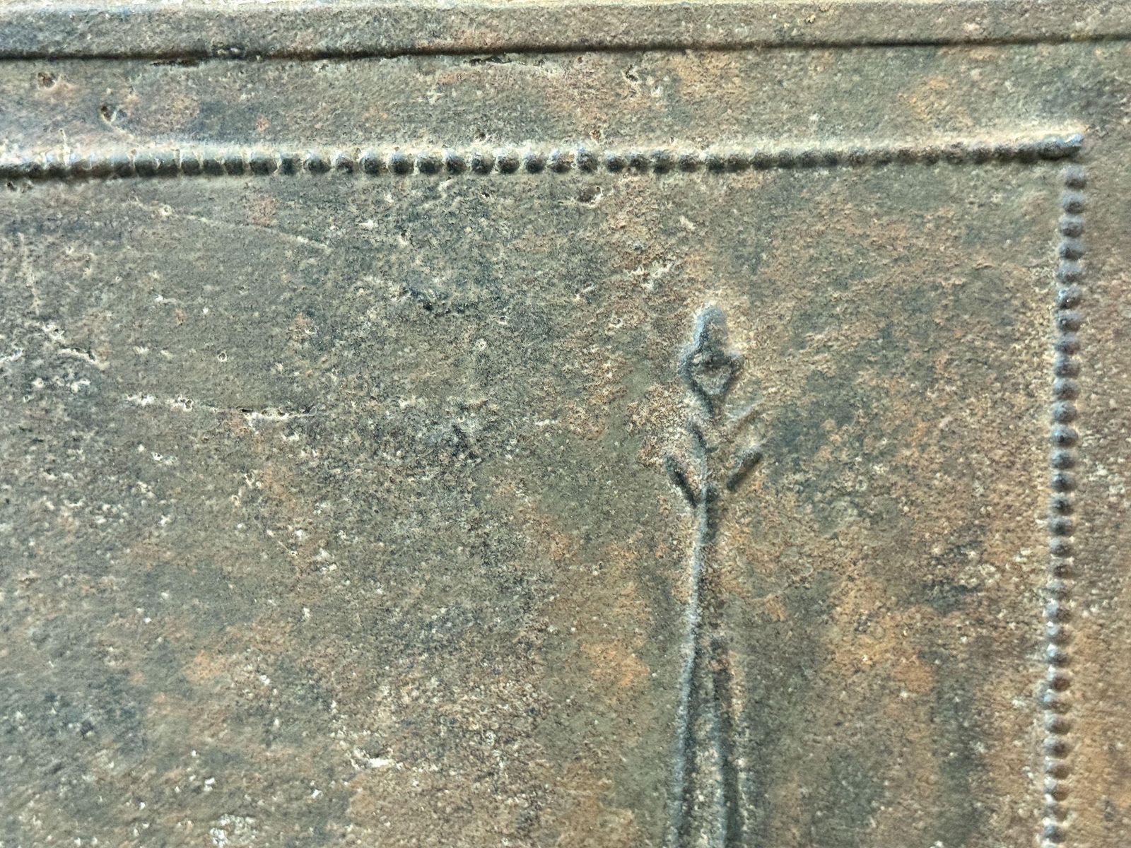 French 'Pillars Of Freedom' Fireback / Backsplash, Early 19th Century photo vintage