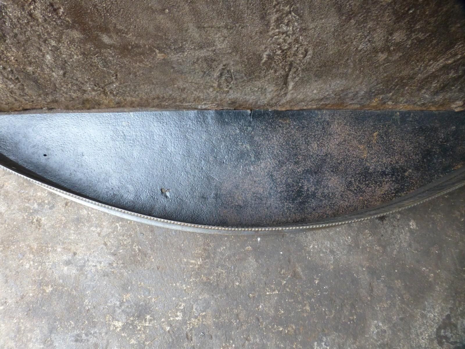 Large 19th C. English Polished Steel Neoclassical Period Fender photo vinterior