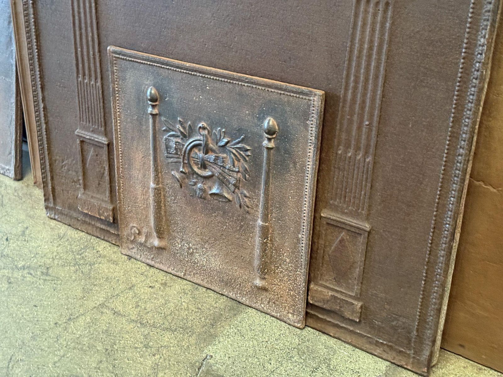 French Neoclassical Period Fireback / Backsplash, 18th   19th C. photo furniture