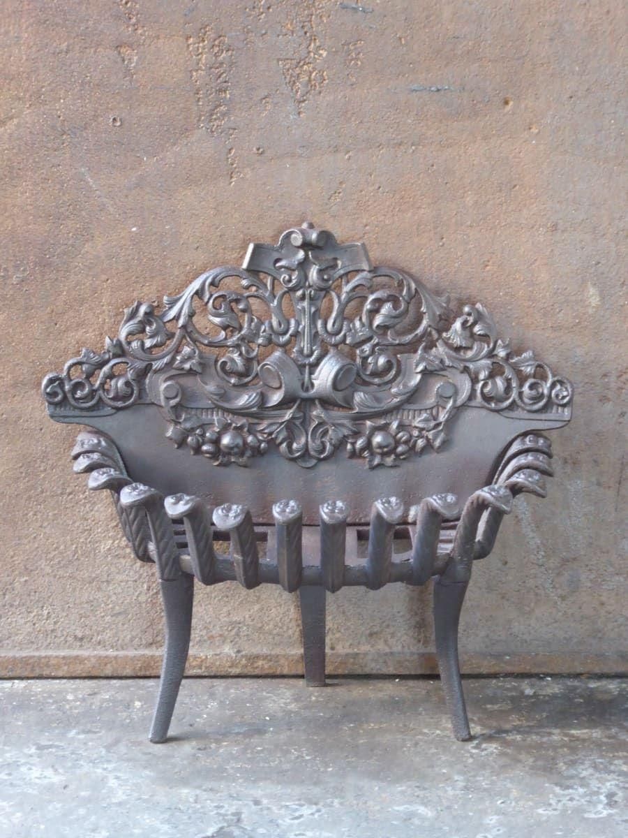 French Napoleon III Fire Grate, Fireplace Grate, 19th Century, Victorian Period photo furniture