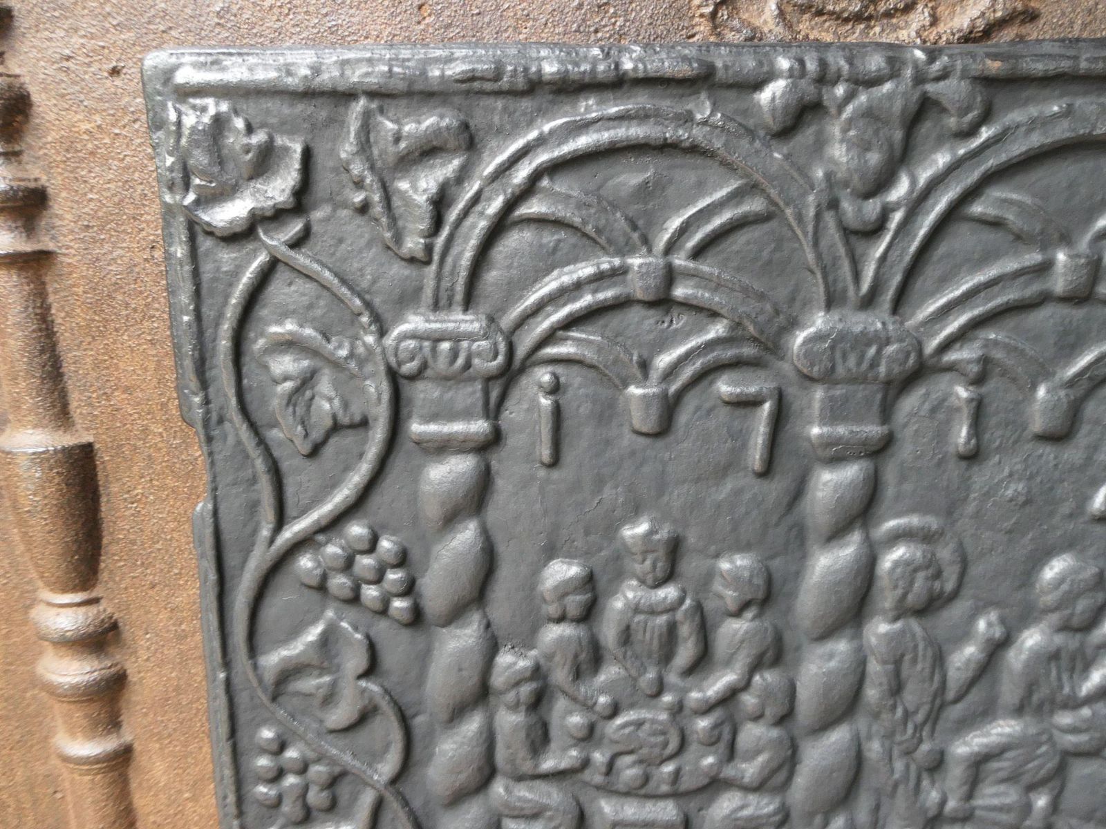 18th Century German Louis XV Period 'Religious Theme' Fireback / Backsplash photo Home Fixtures