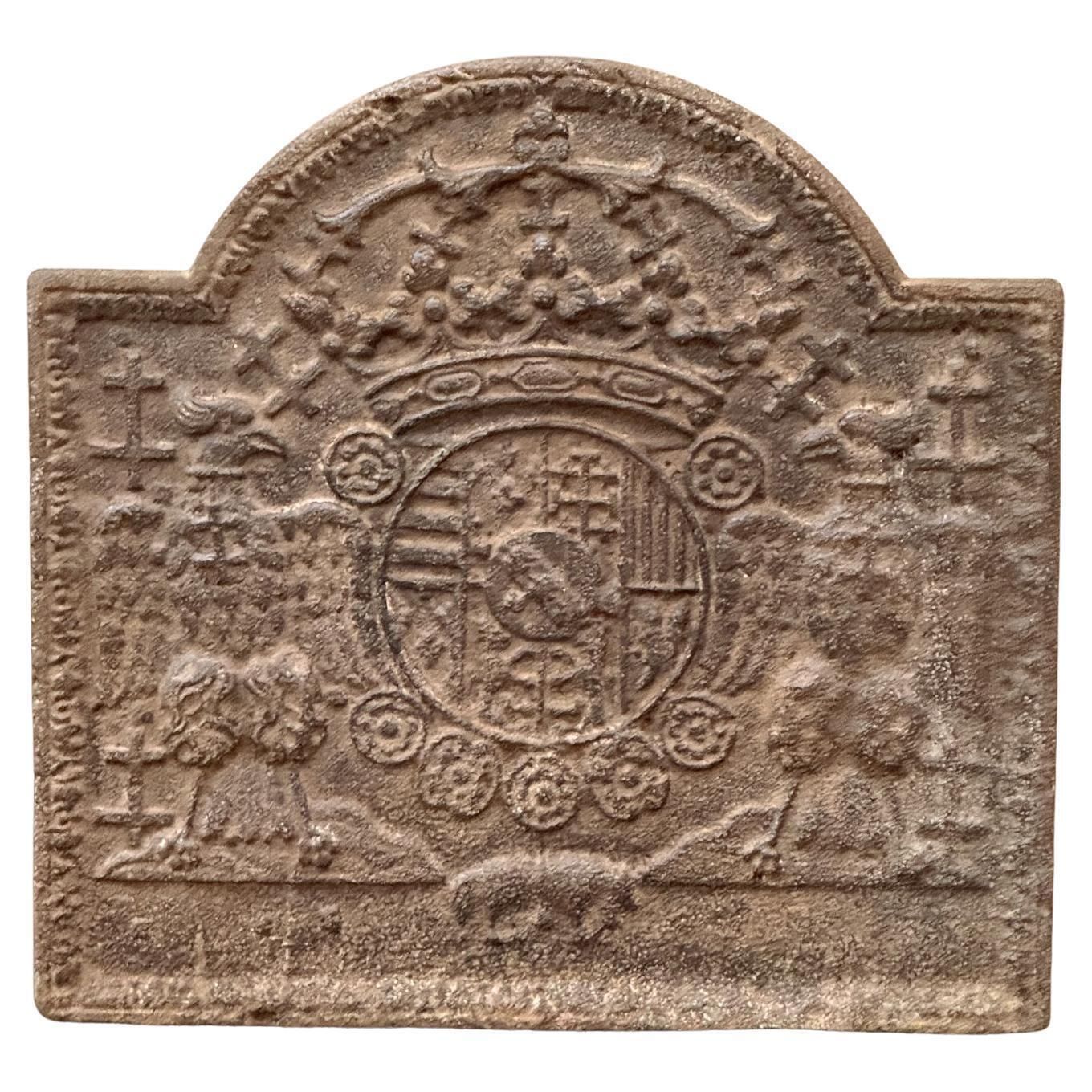 Early 18th Century French 'Arms Of Lorraine' Fireback / Backsplash