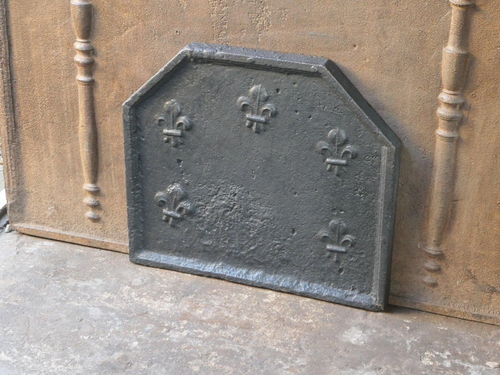 Early 18th Century French Louis XIV Fireback / Backsplash With Fleurs De Lys photo 576.0