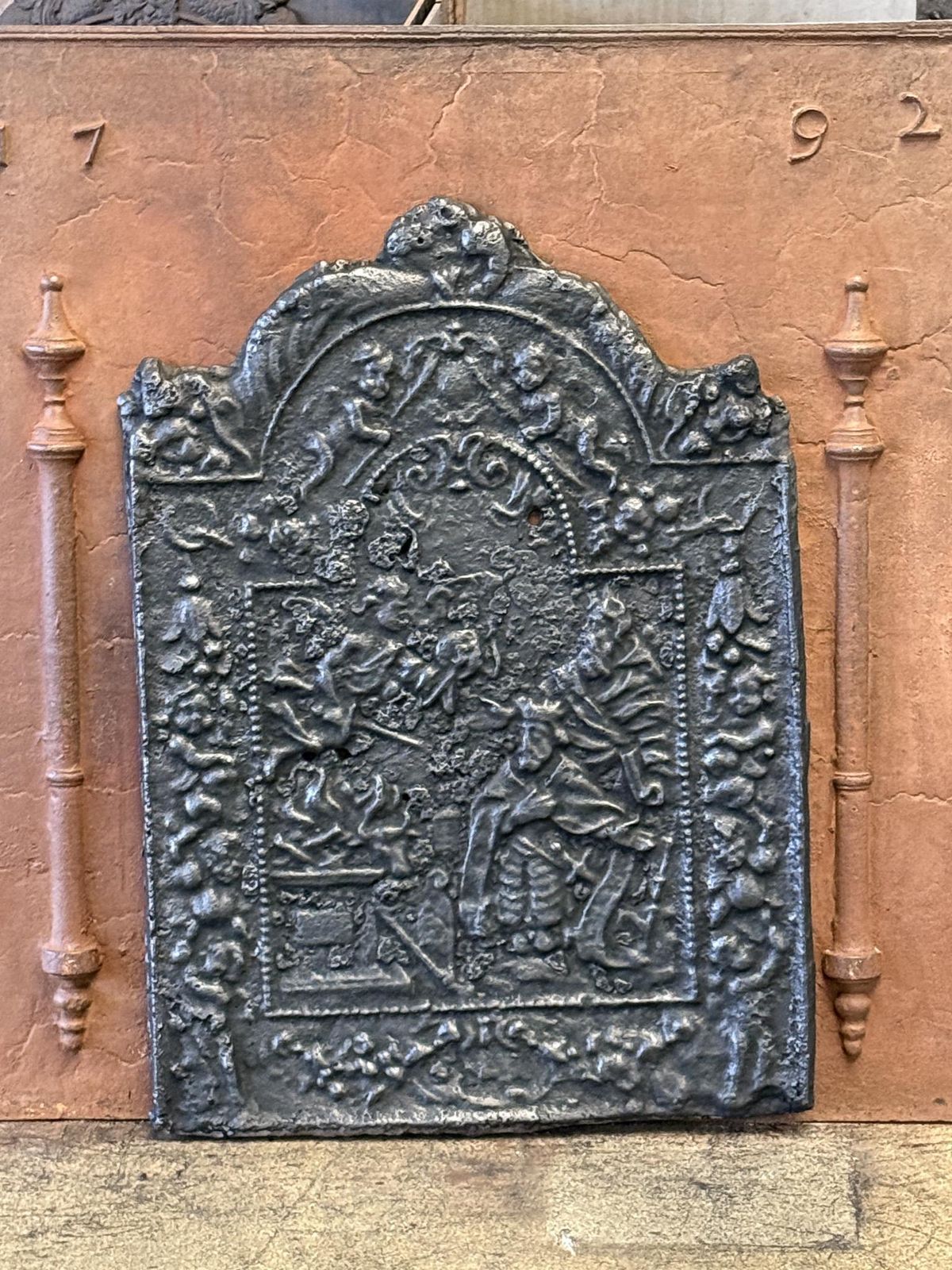 20th Century German 'John The Baptist' Fireback In Gothic Style photo furniture