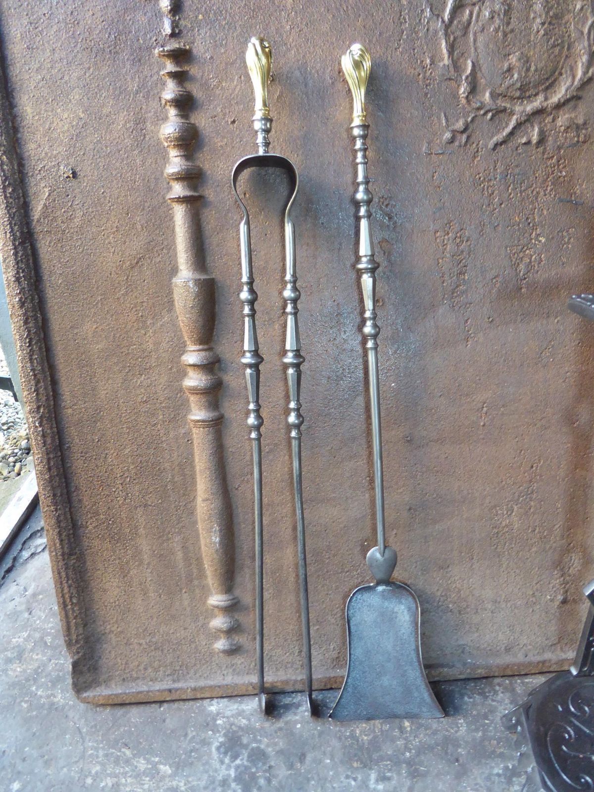 photo for sale Antique French Fireplace Tools Or Fire Tools, 19th 20th Century
