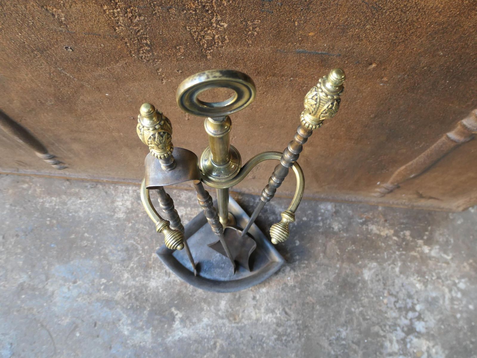 19th C. French Napoleon III Fireplace Tools photo vintage