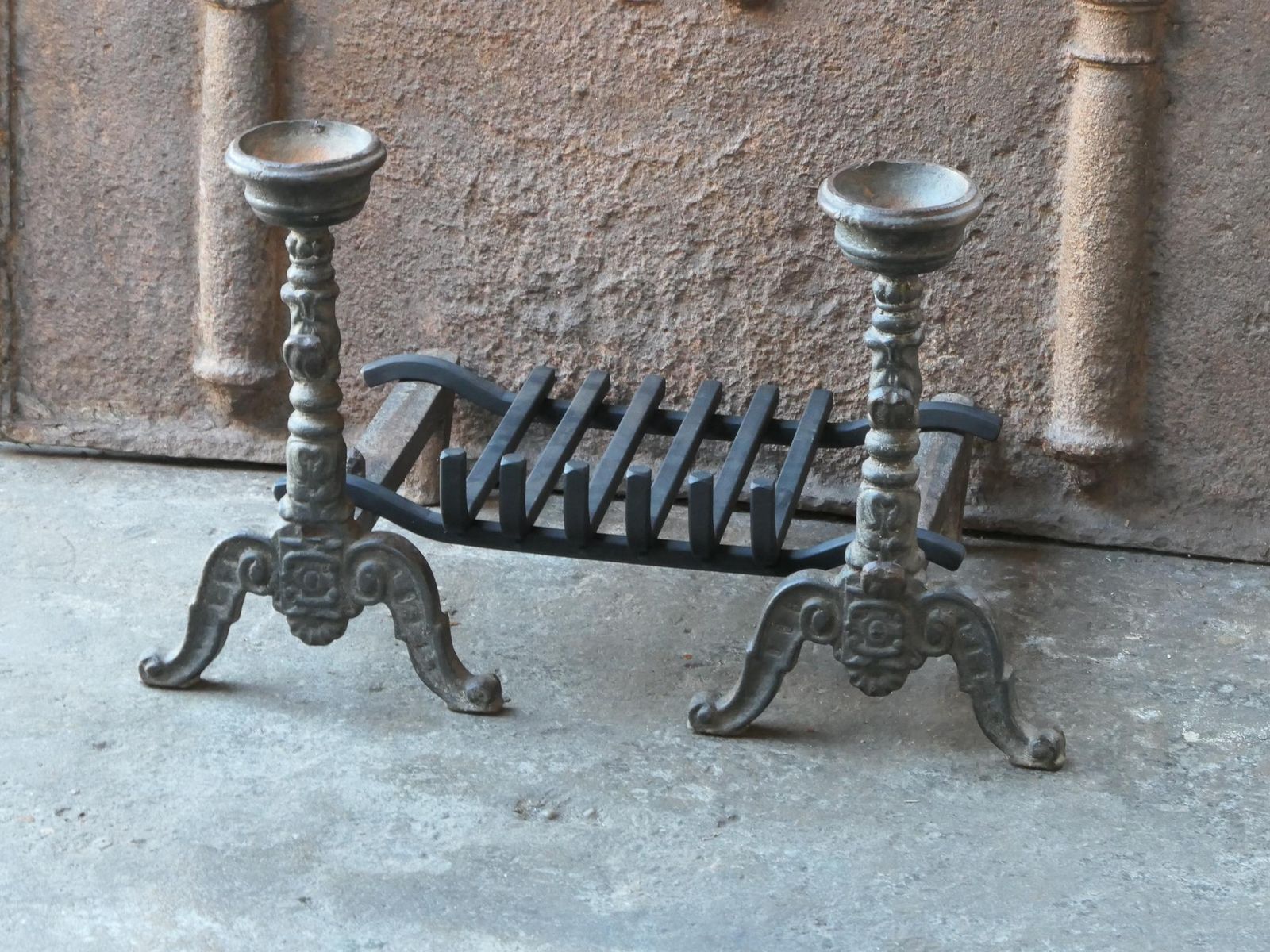 Antique French Napoleon III Fire Grate, Fireplace Grate photo 422.0