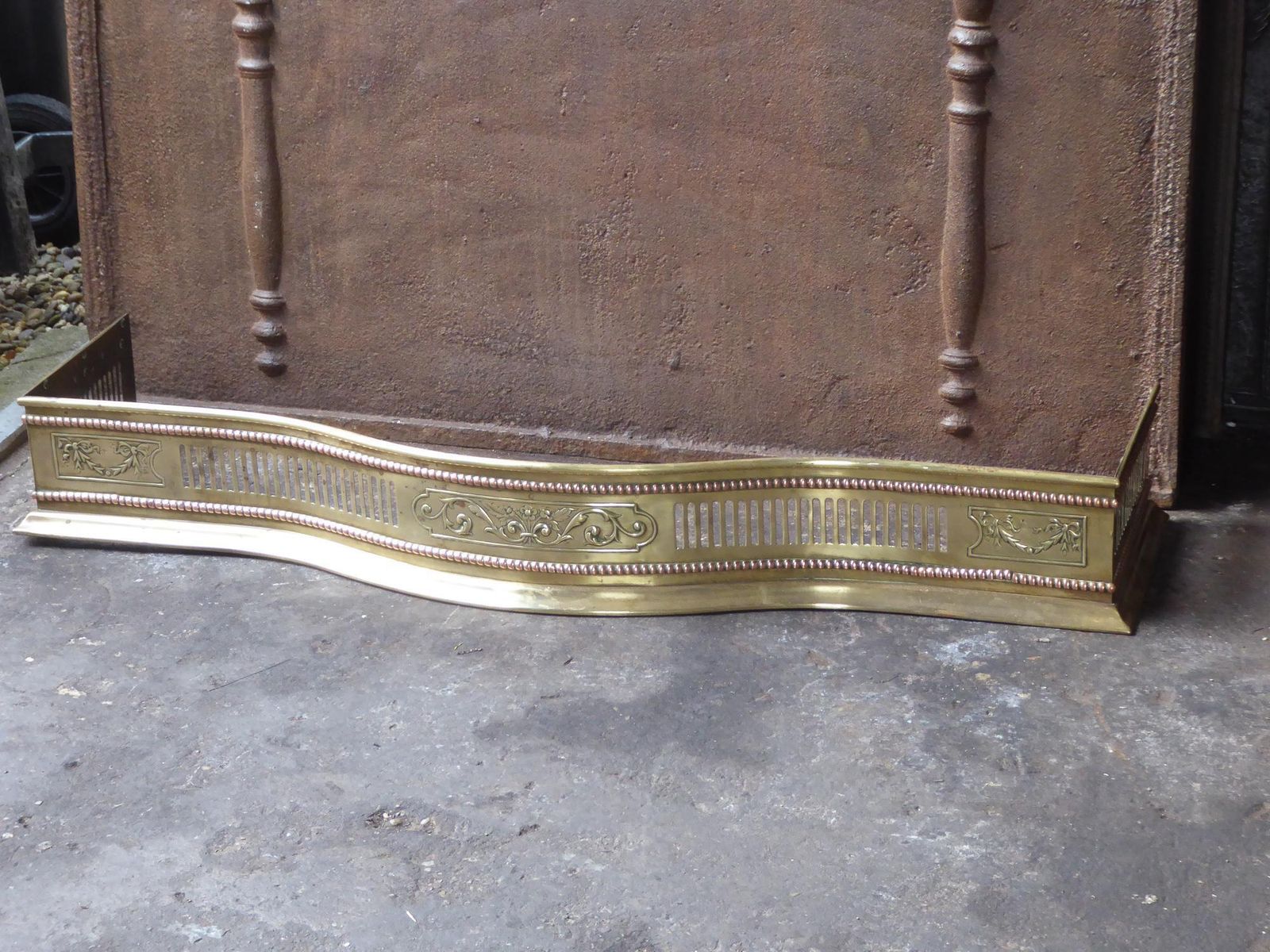 19th Century English Victorian Fireplace Fender Or Fire Fender photo for sale