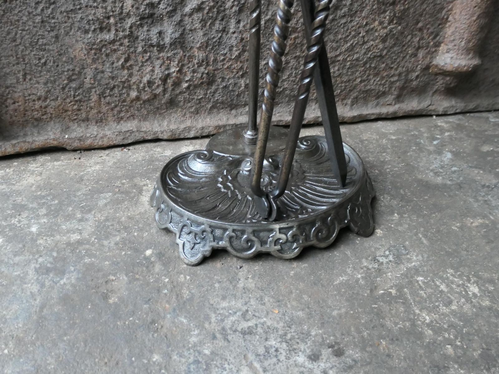 19th C. English Victorian Fireplace Companion Set photo vinterior