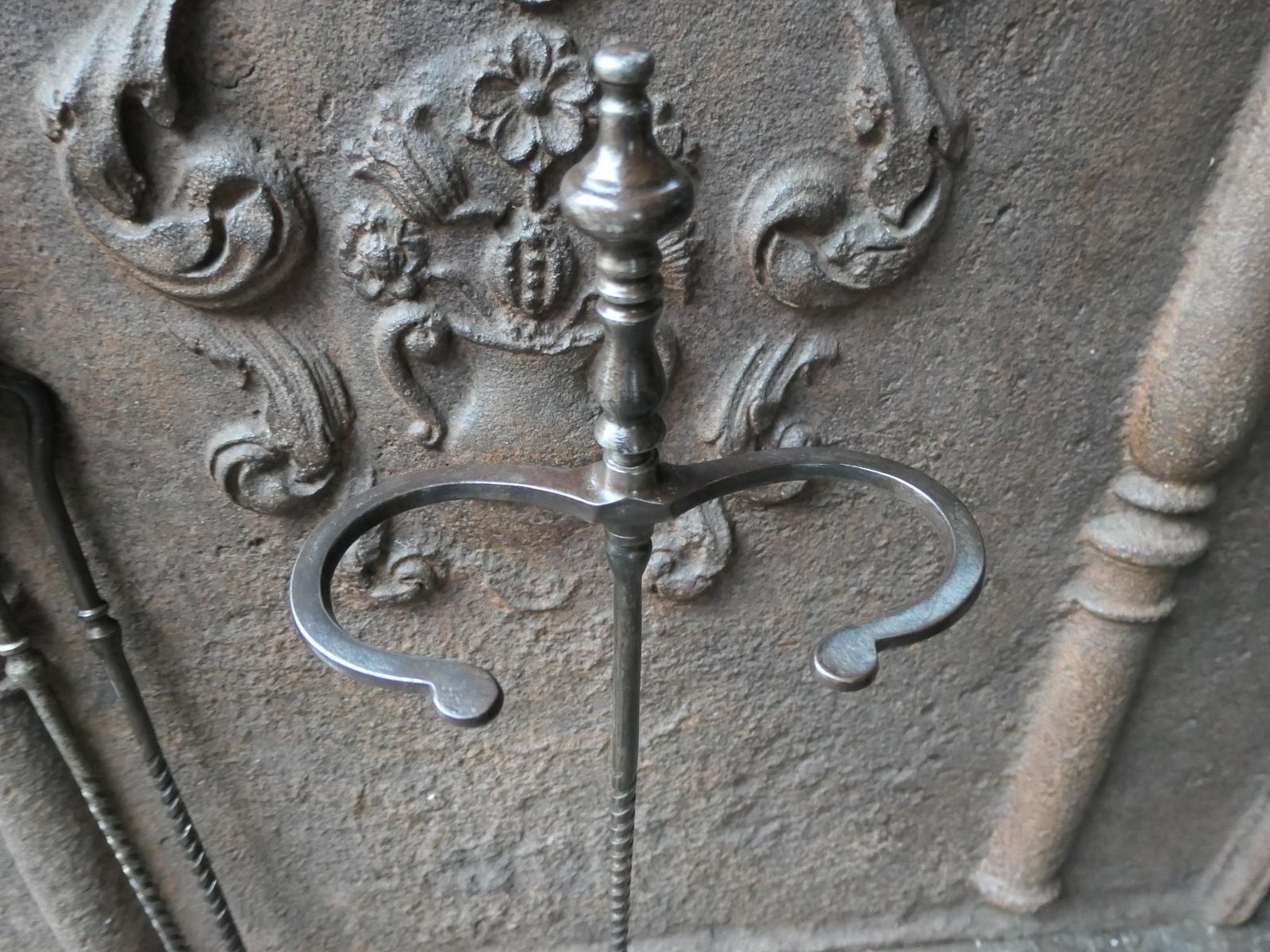 19th C. English Victorian Fireplace Companion Set photo vintage