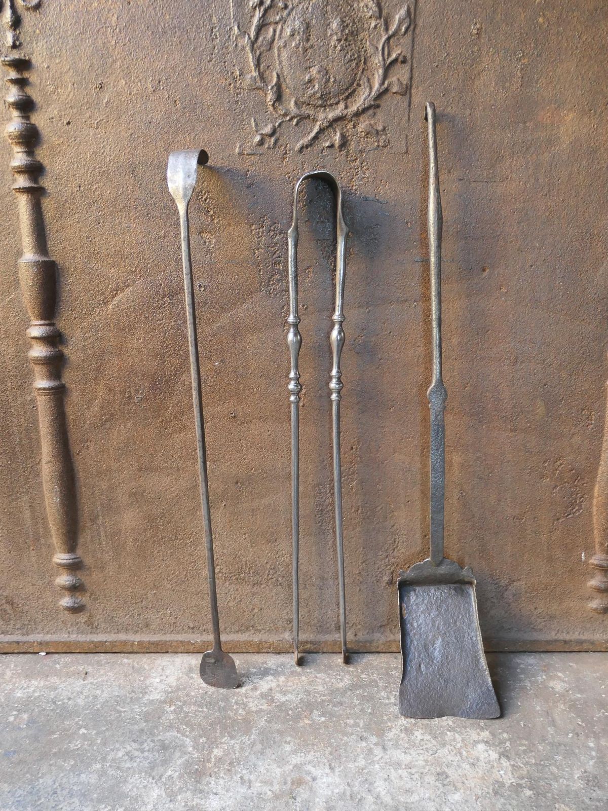 18th Century Louis XV Iron Fireplace Tools photo furniture